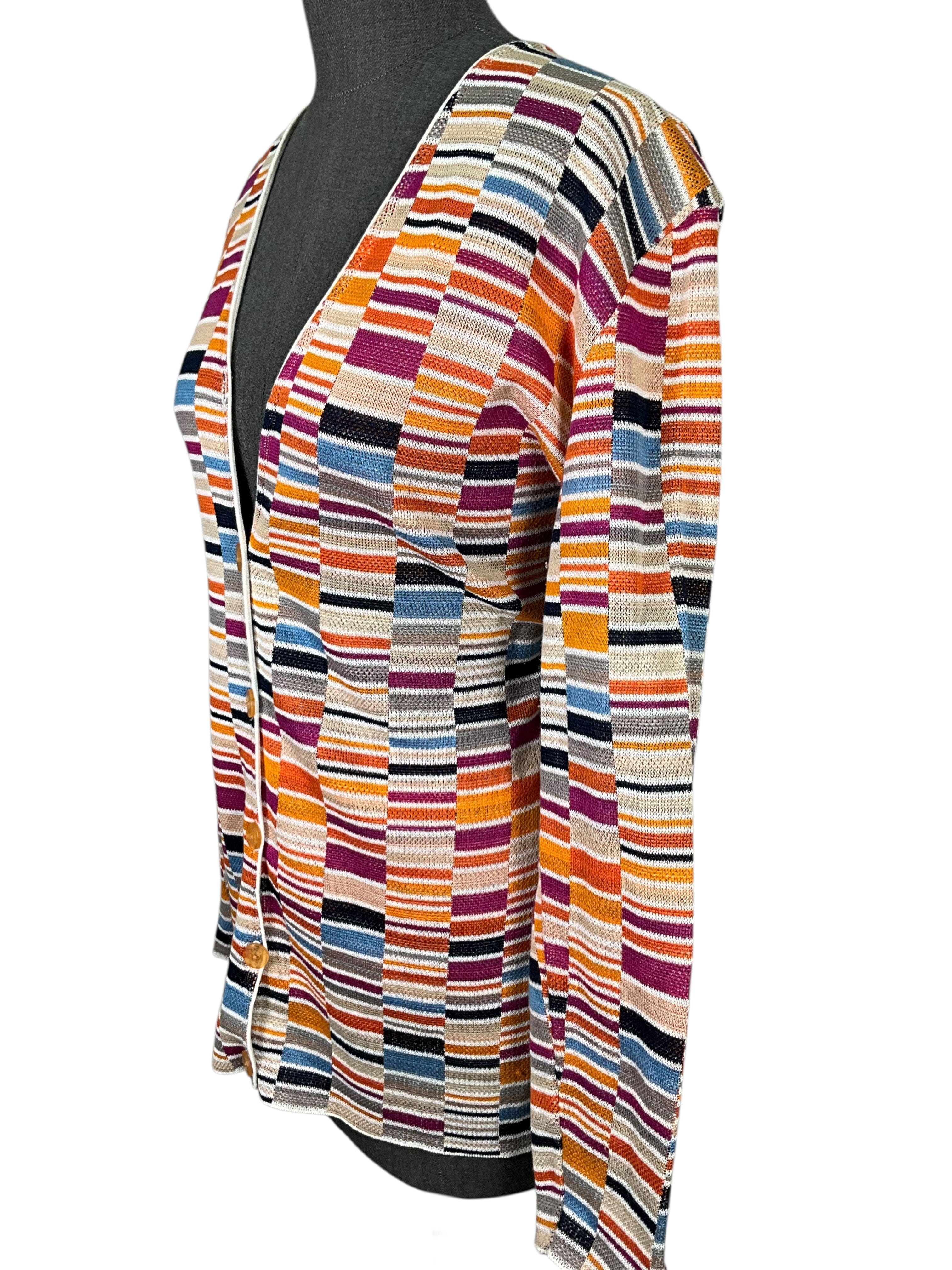 Missoni Sport Knit Cotton Long Cardigan Size XL