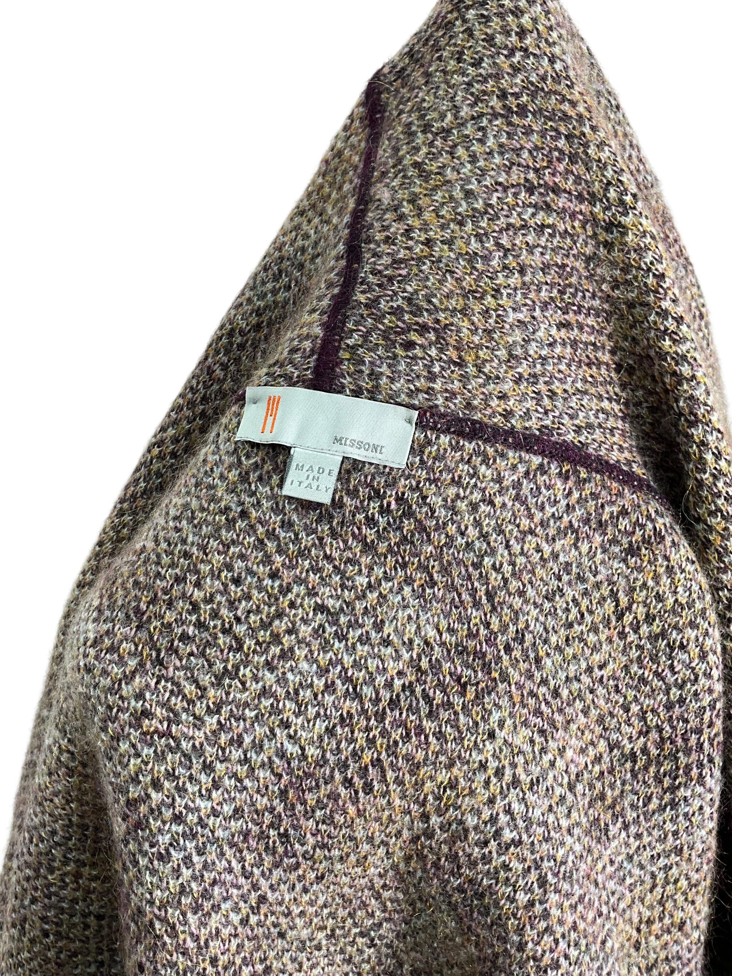 Missoni Mohair and Wool Open Cardigan Shawl Size M