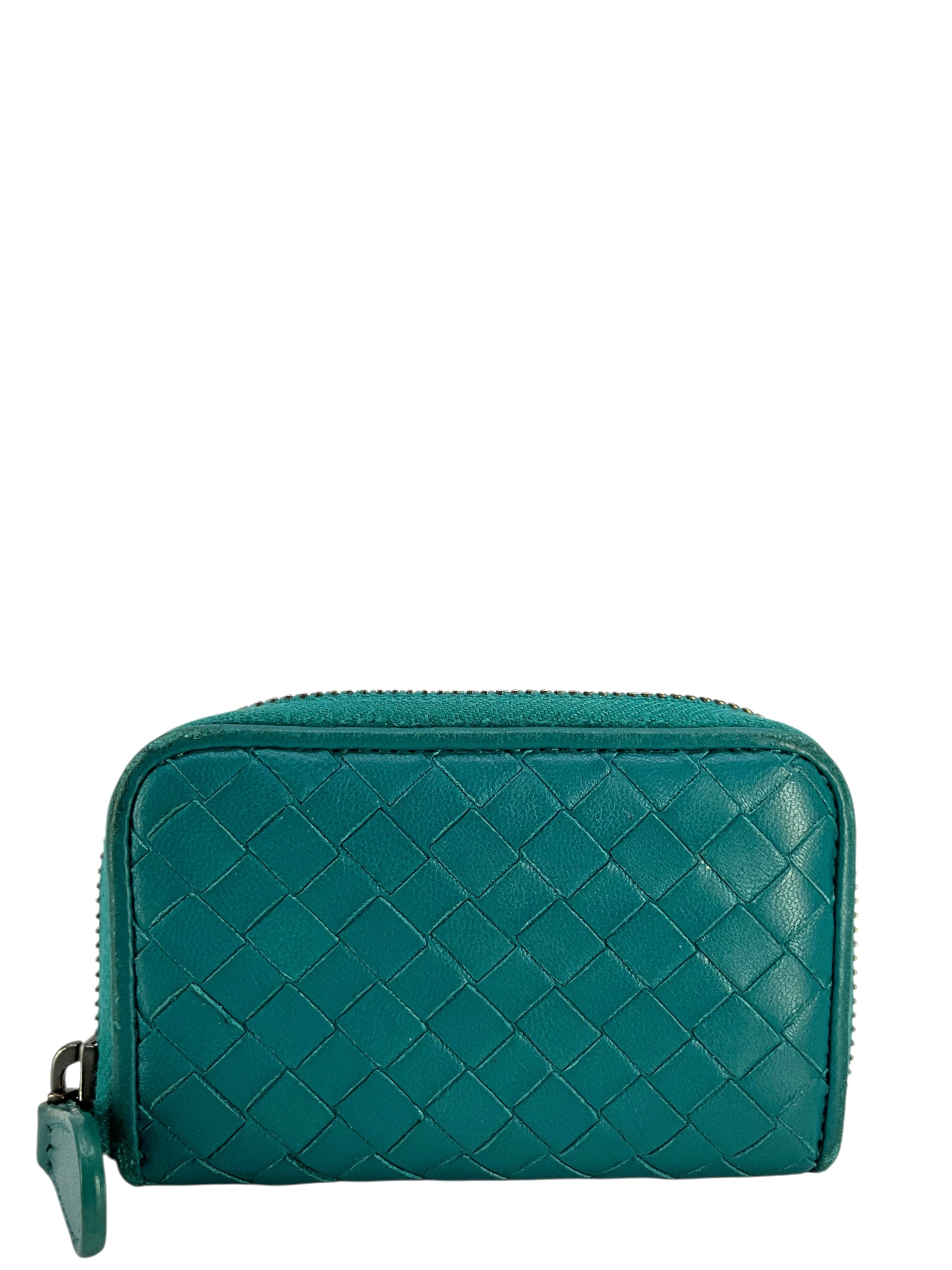 Bottega Veneta Intrecciato Woven Leather Card Holder