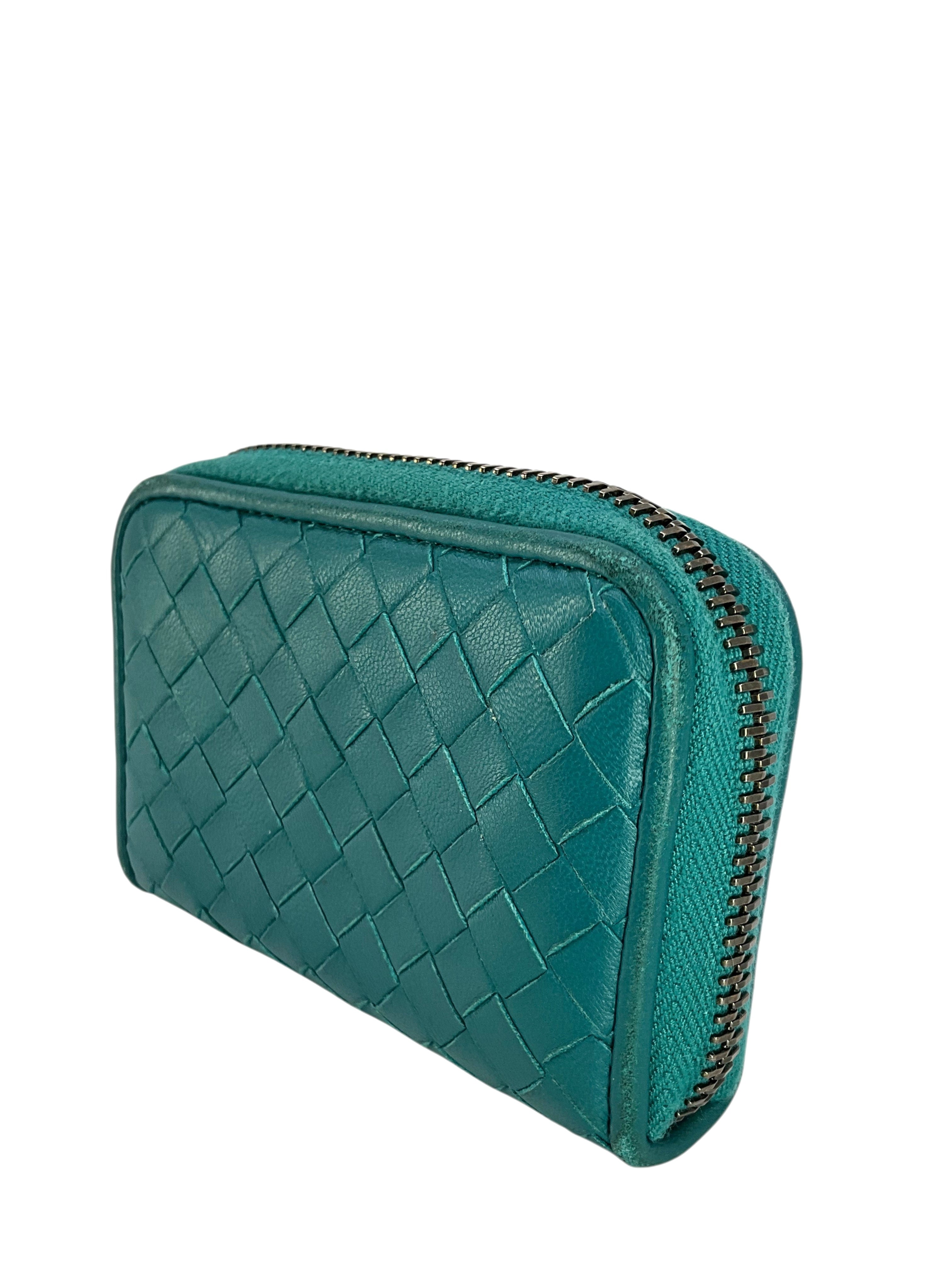 Bottega Veneta Intrecciato Woven Leather Card Holder