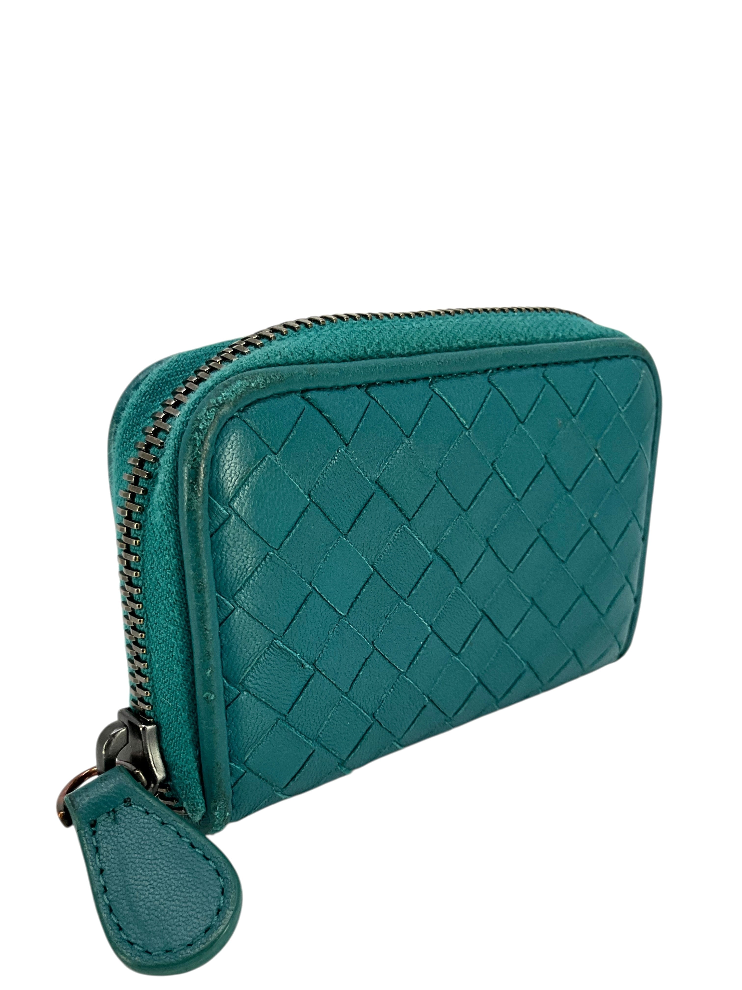 Bottega Veneta Intrecciato Woven Leather Card Holder