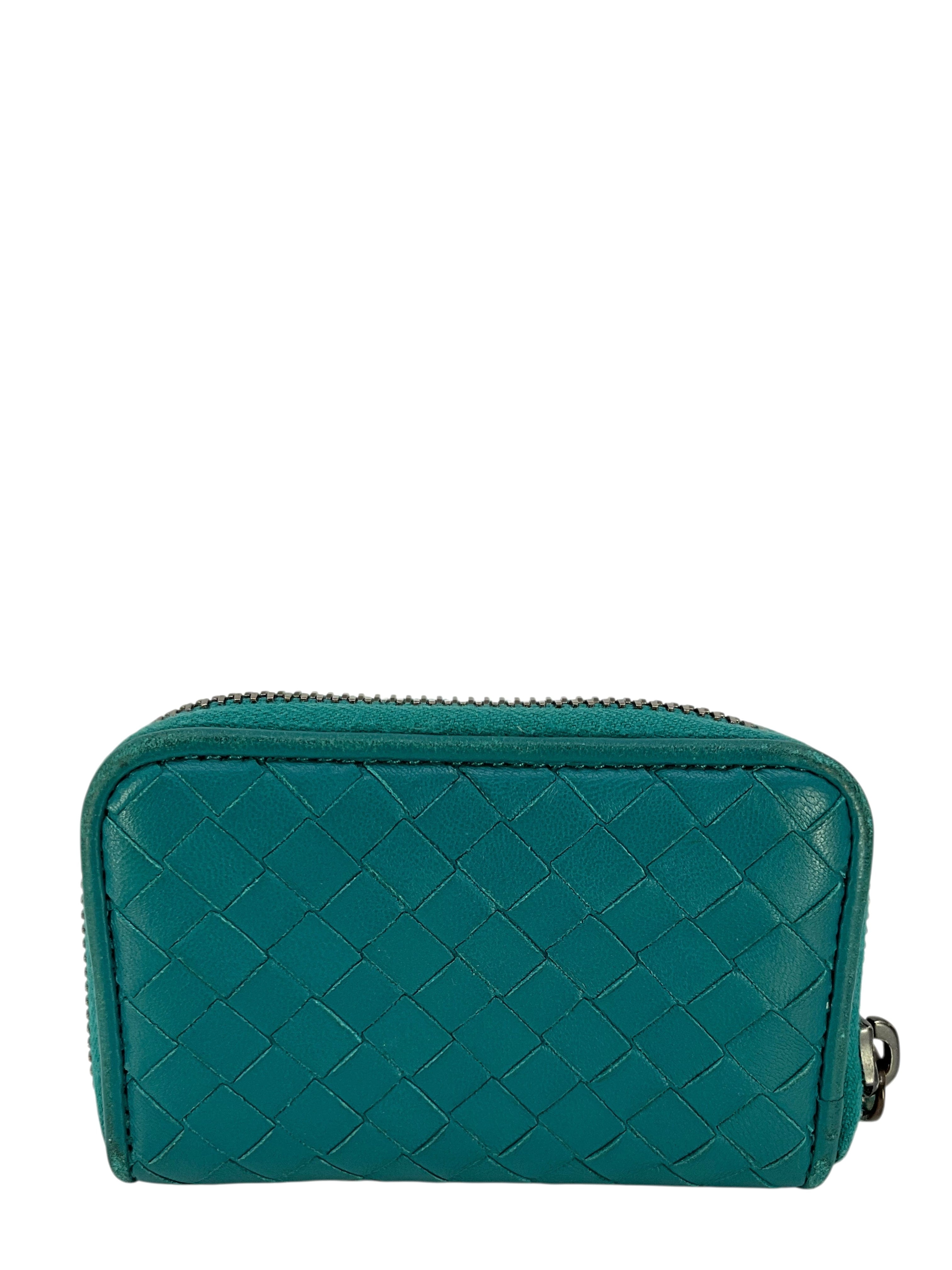 Bottega Veneta Intrecciato Woven Leather Card Holder