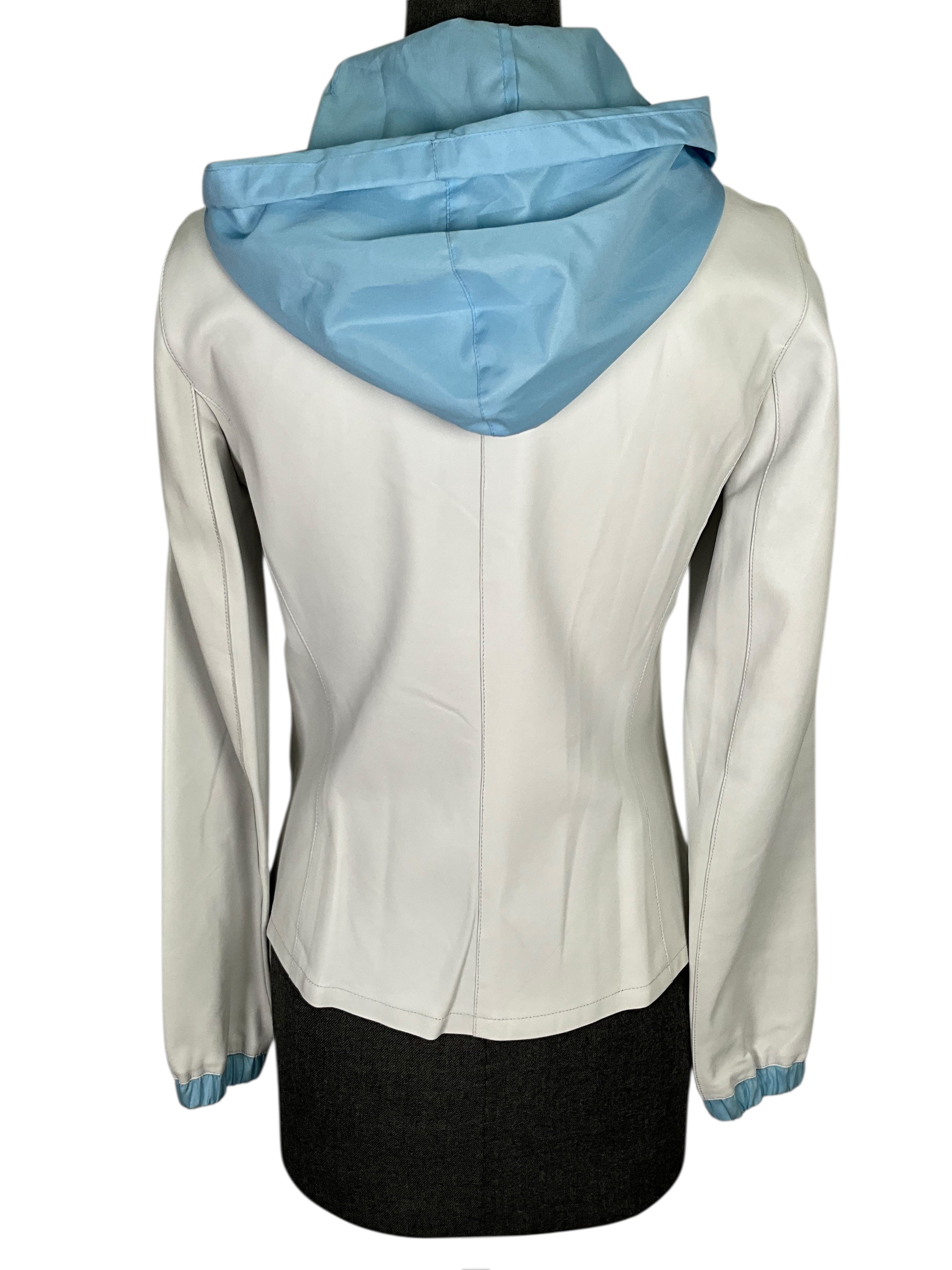 Miu Miu Leather Hooded Jacket Size M