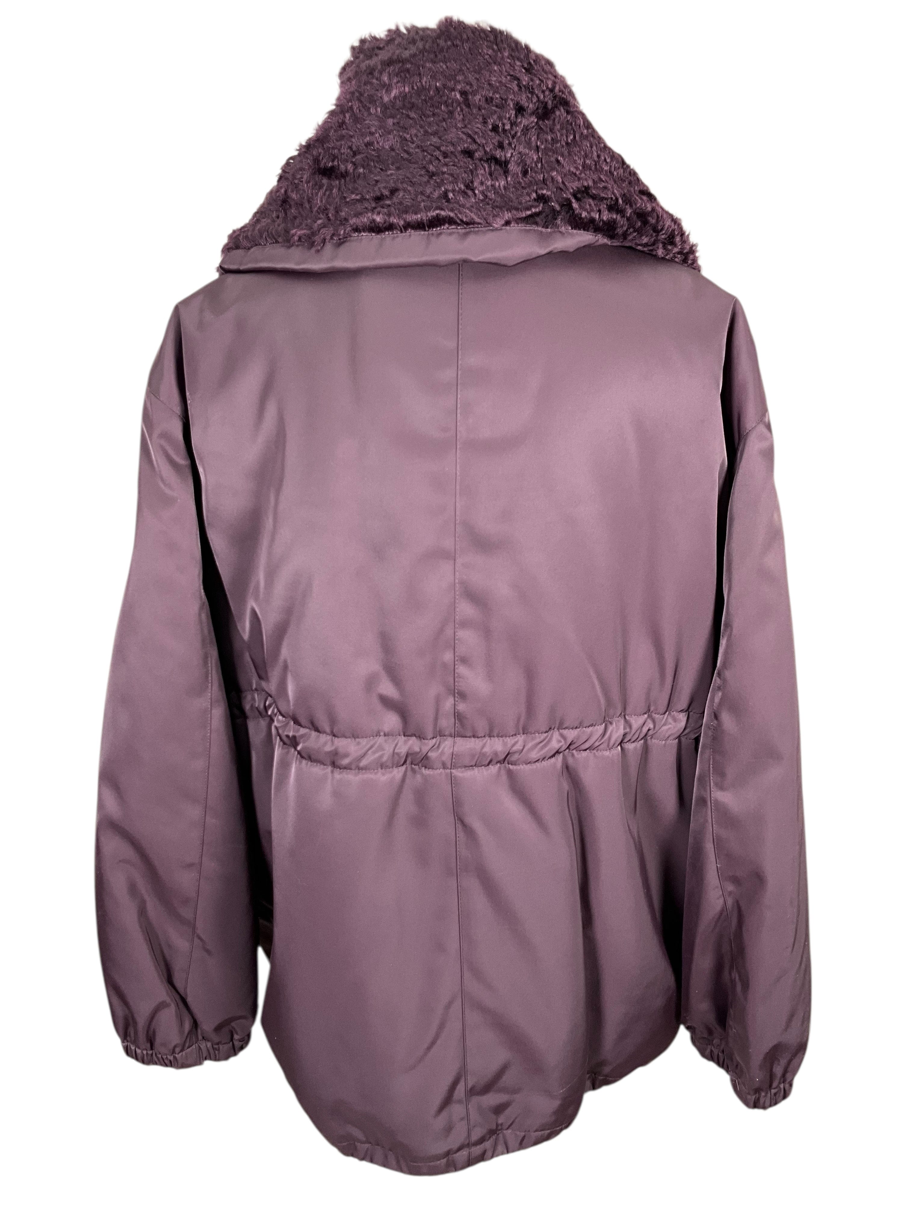 Prada Polyester Mohair Lined Bomber Jacket Size S