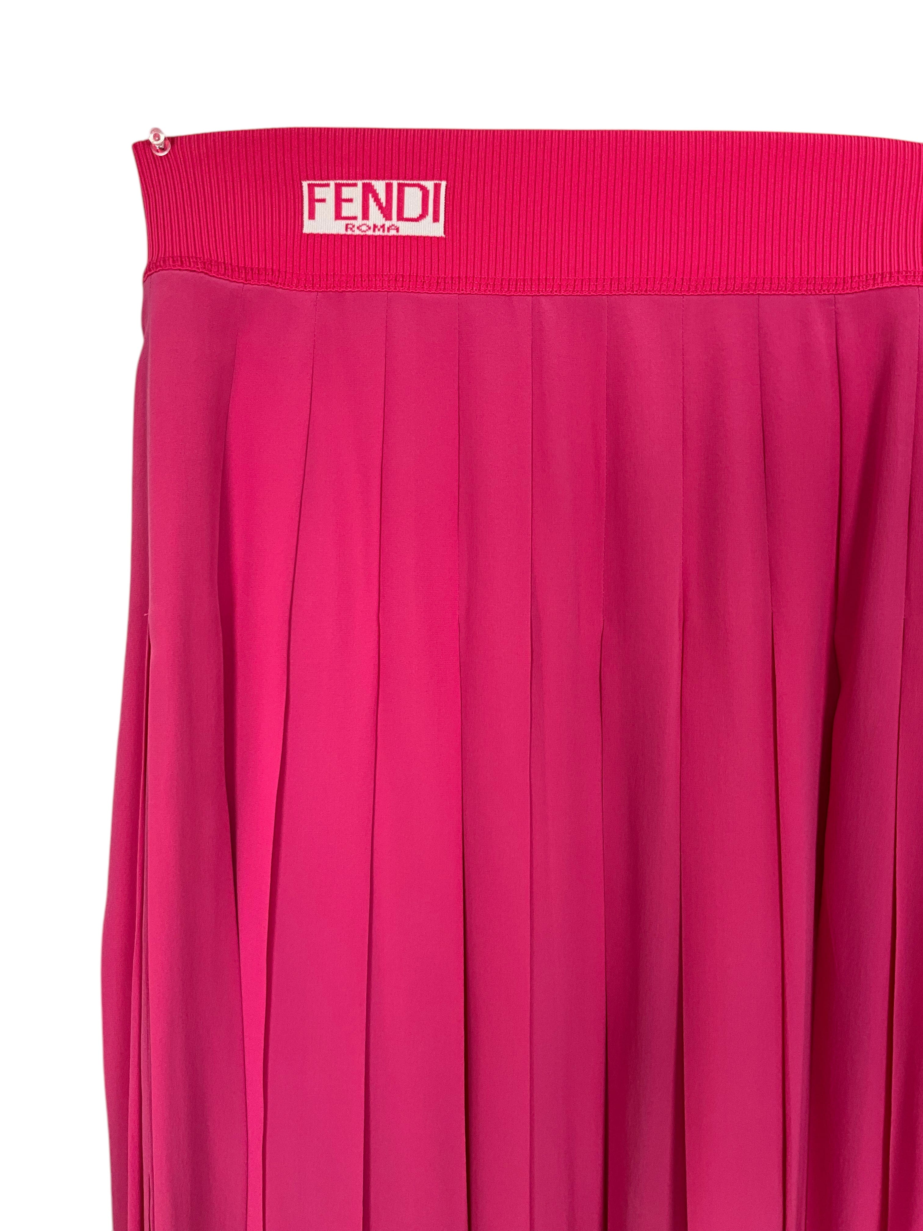 FENDI Gonna Pleated Skirt Size L