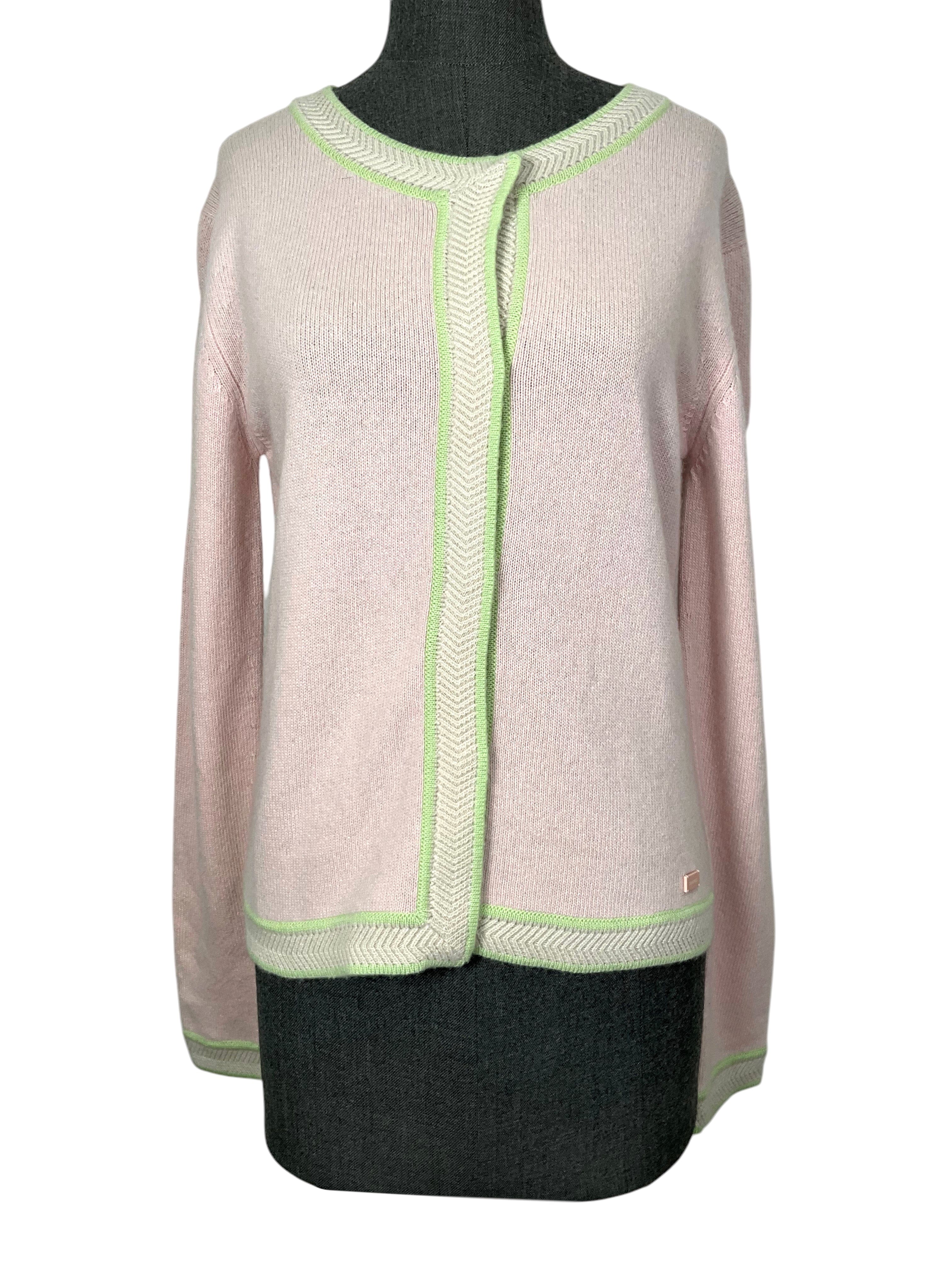 CHANEL 2003 Knit Cashmere Cardigan Sweater Size 42