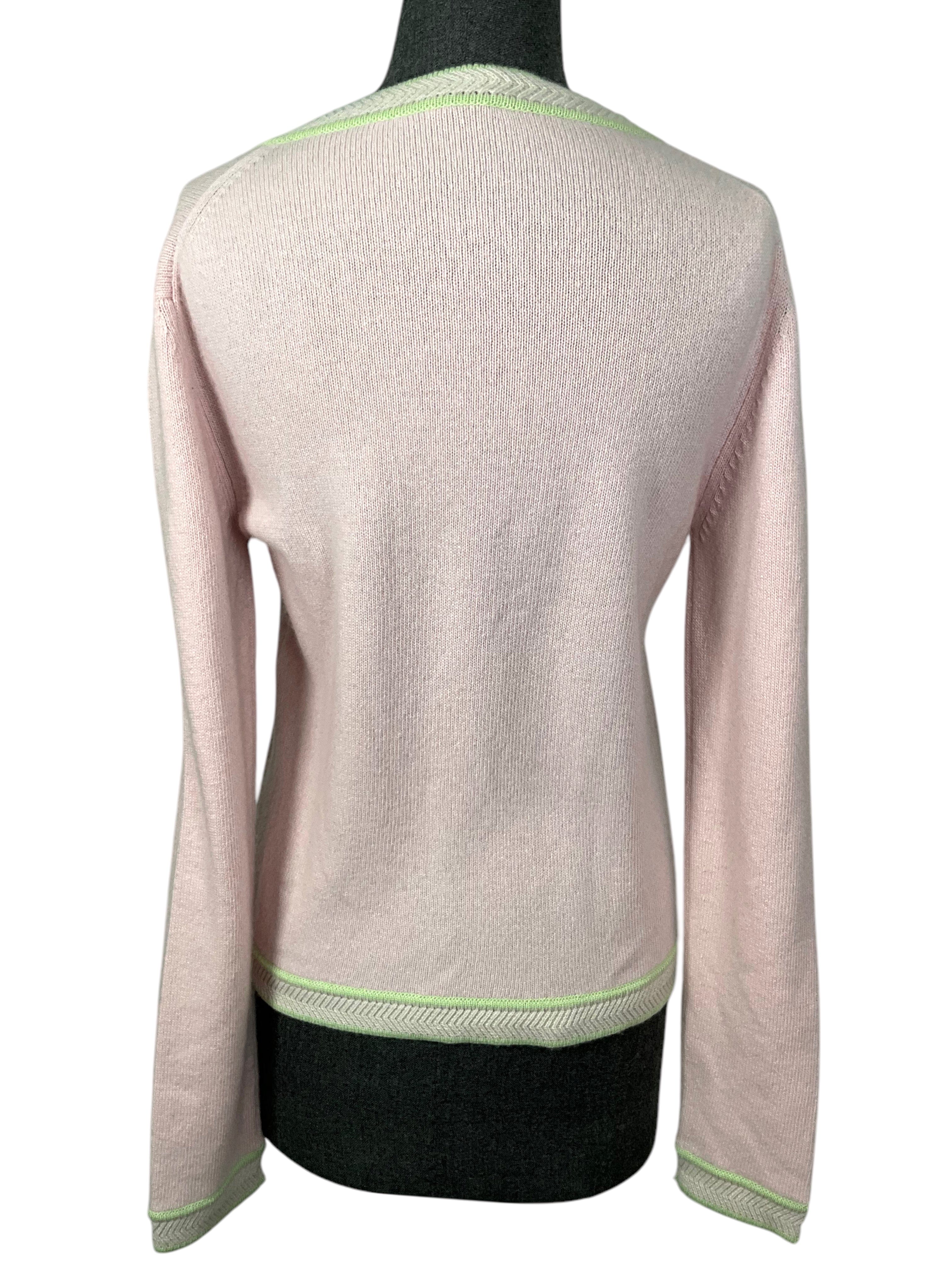 CHANEL 2003 Knit Cashmere Cardigan Sweater Size 42