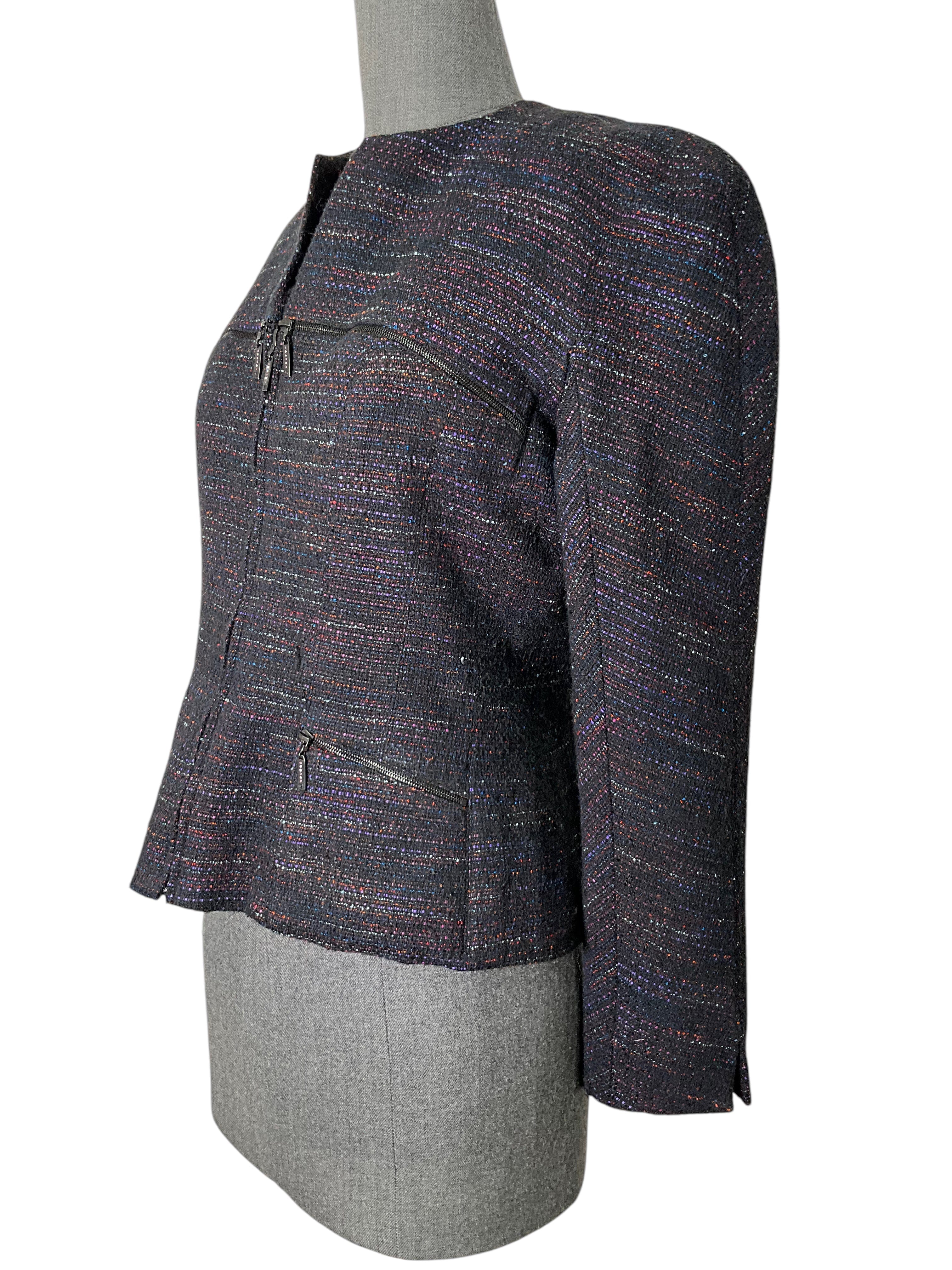 CHANEL 02A Zipper Detail Jacket Size M