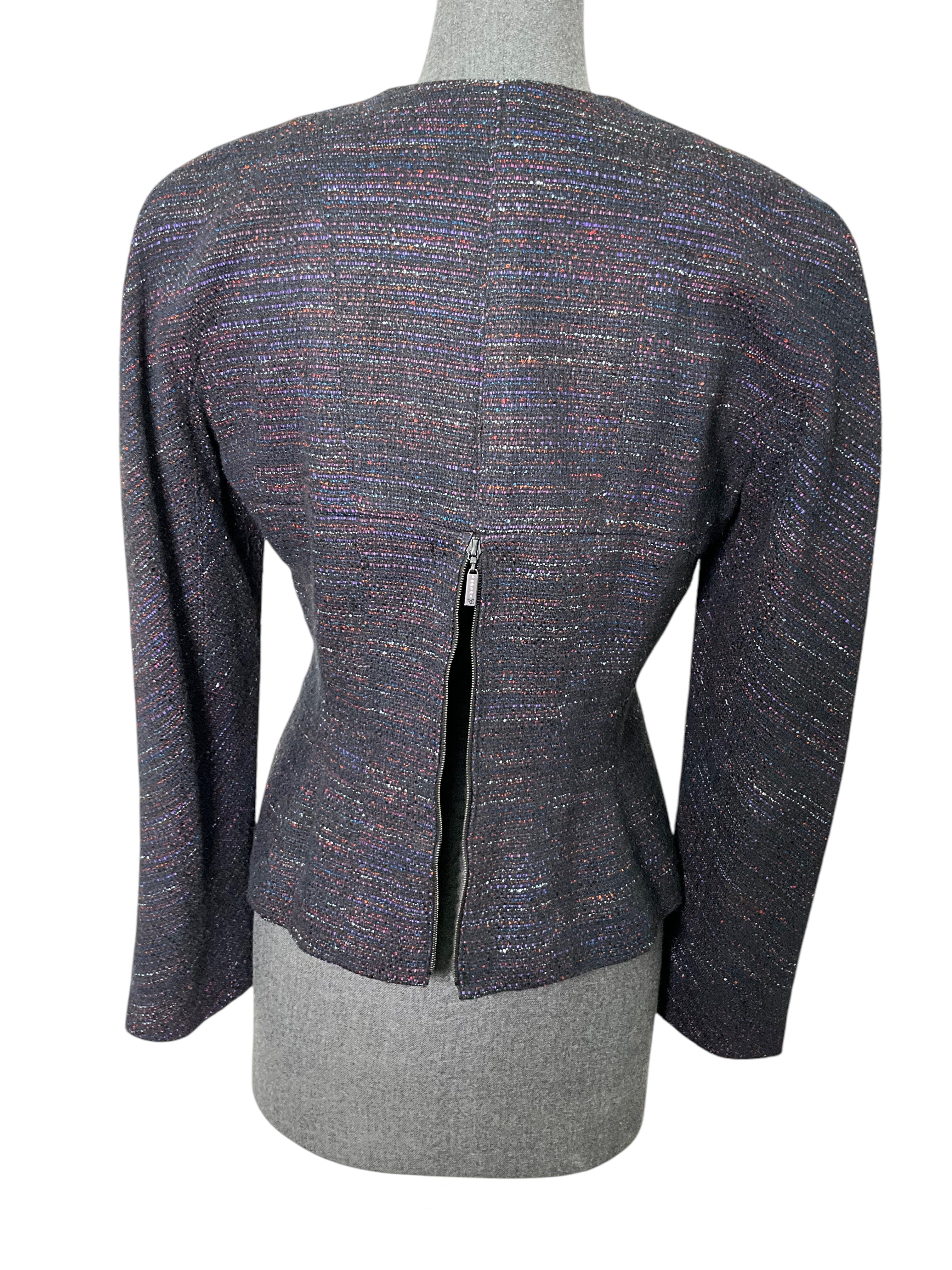 CHANEL 02A Zipper Detail Jacket Size M