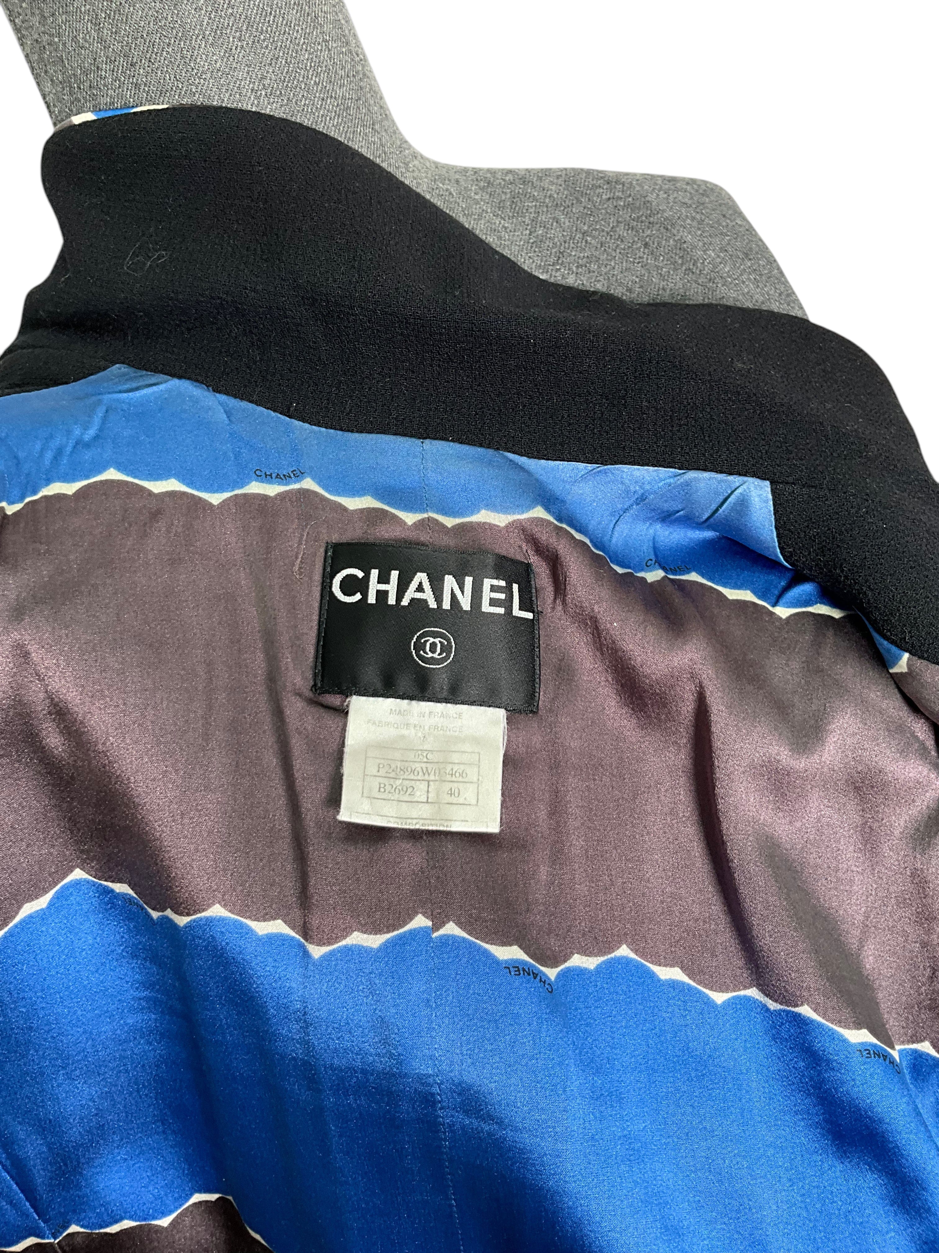 CHANEL 2005 COCO CC Logo Crest Jacket Size M