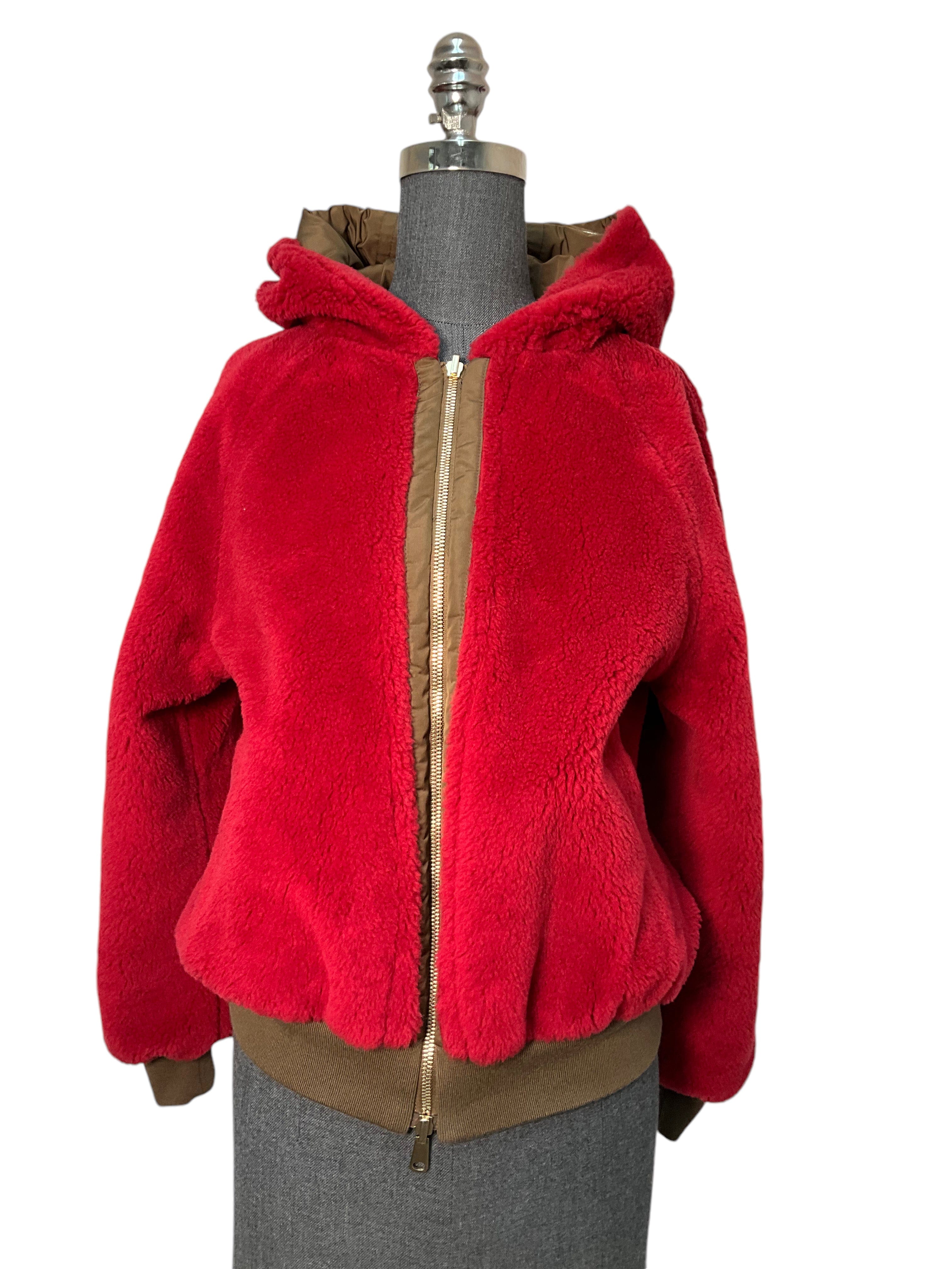 Brunello Cucinelli Reversible Cashmere Hooded Bomber Jacket Size S NWT