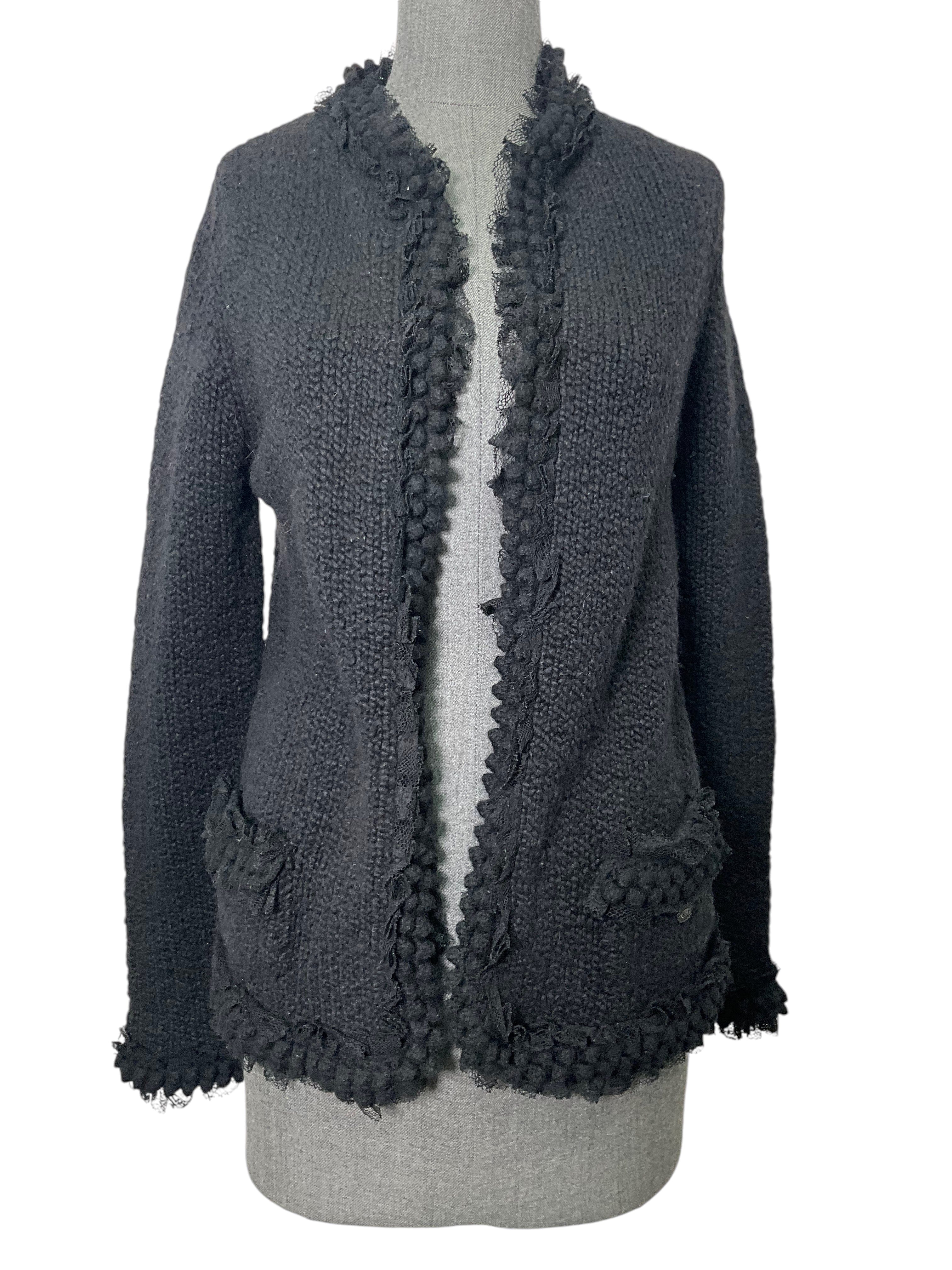 CHANEL Cashmere Open Cardigan Size M