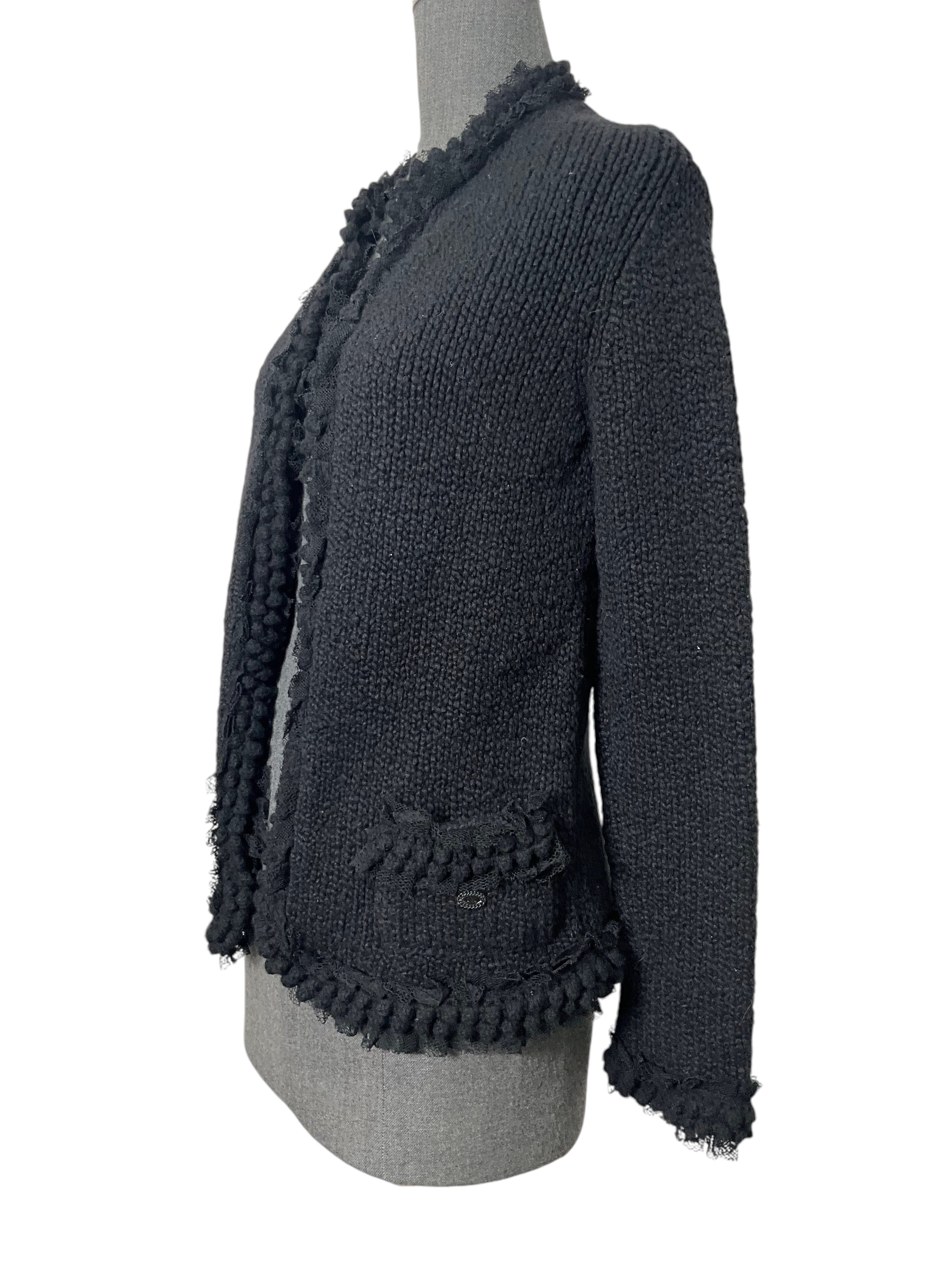 CHANEL Cashmere Open Cardigan Size M