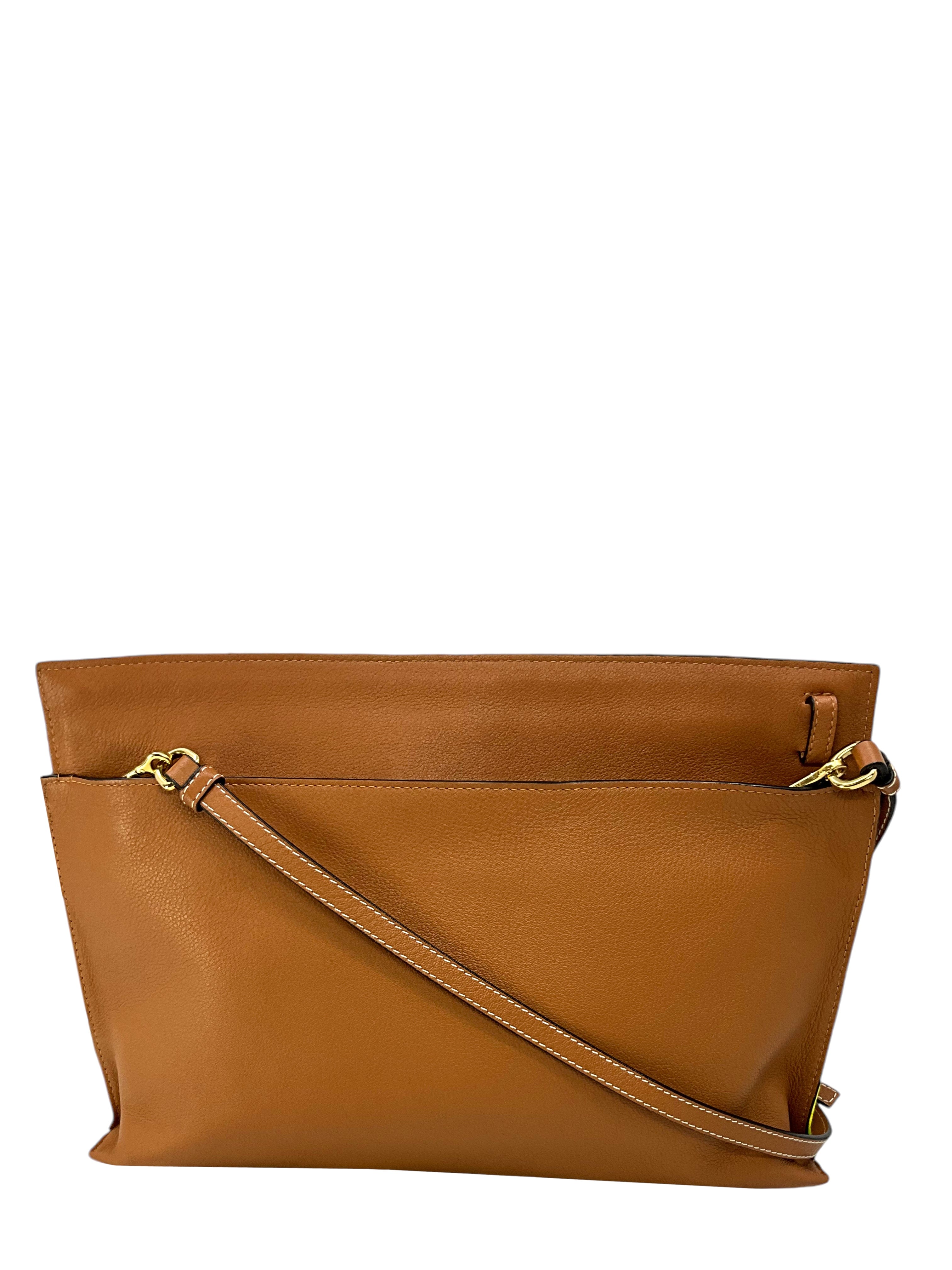 LOEWE T Pouch Fringe Leather Crossbody Bag NEW