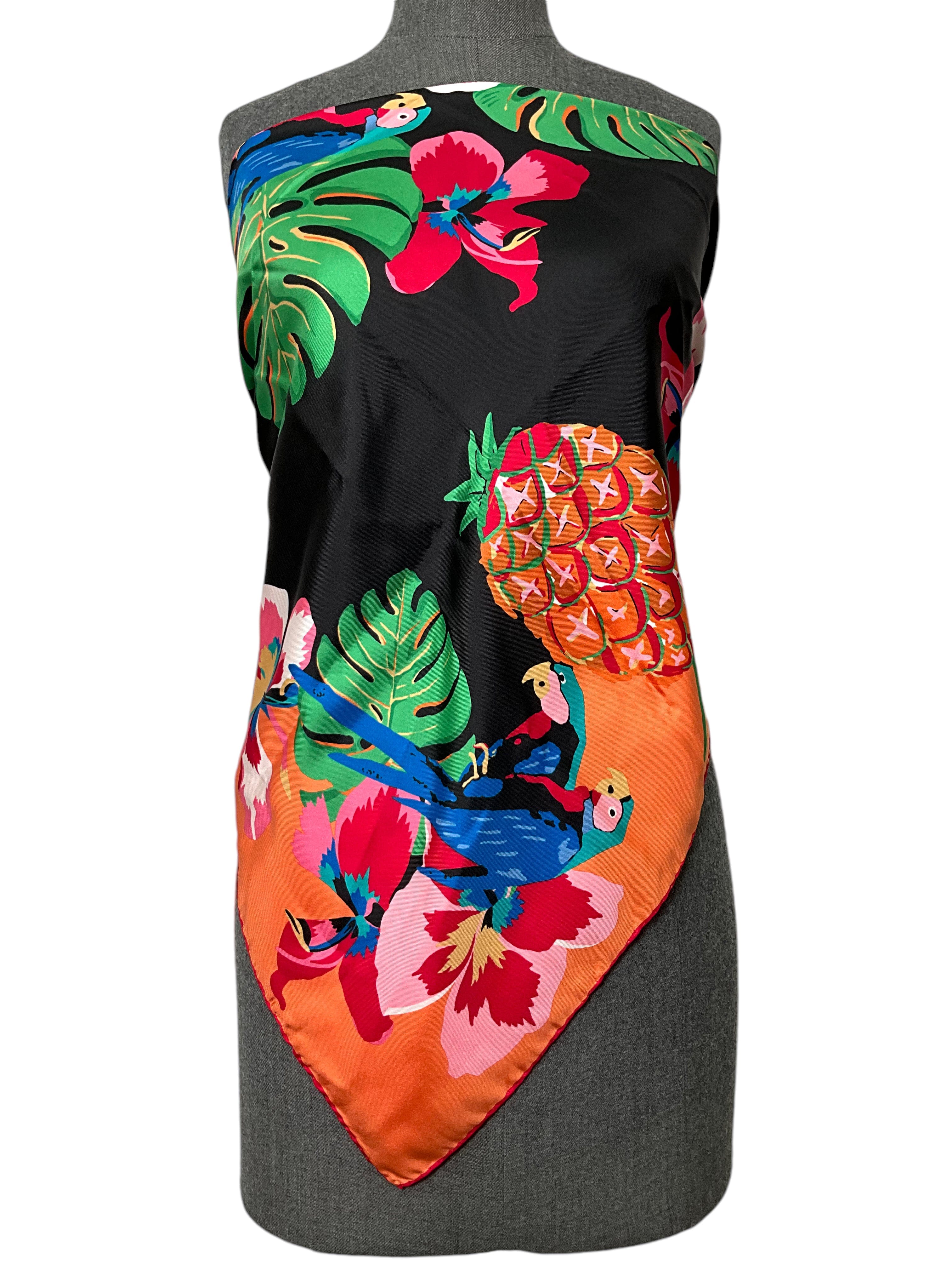 Hermes VALENTINO Floral Silk Scarf NEW