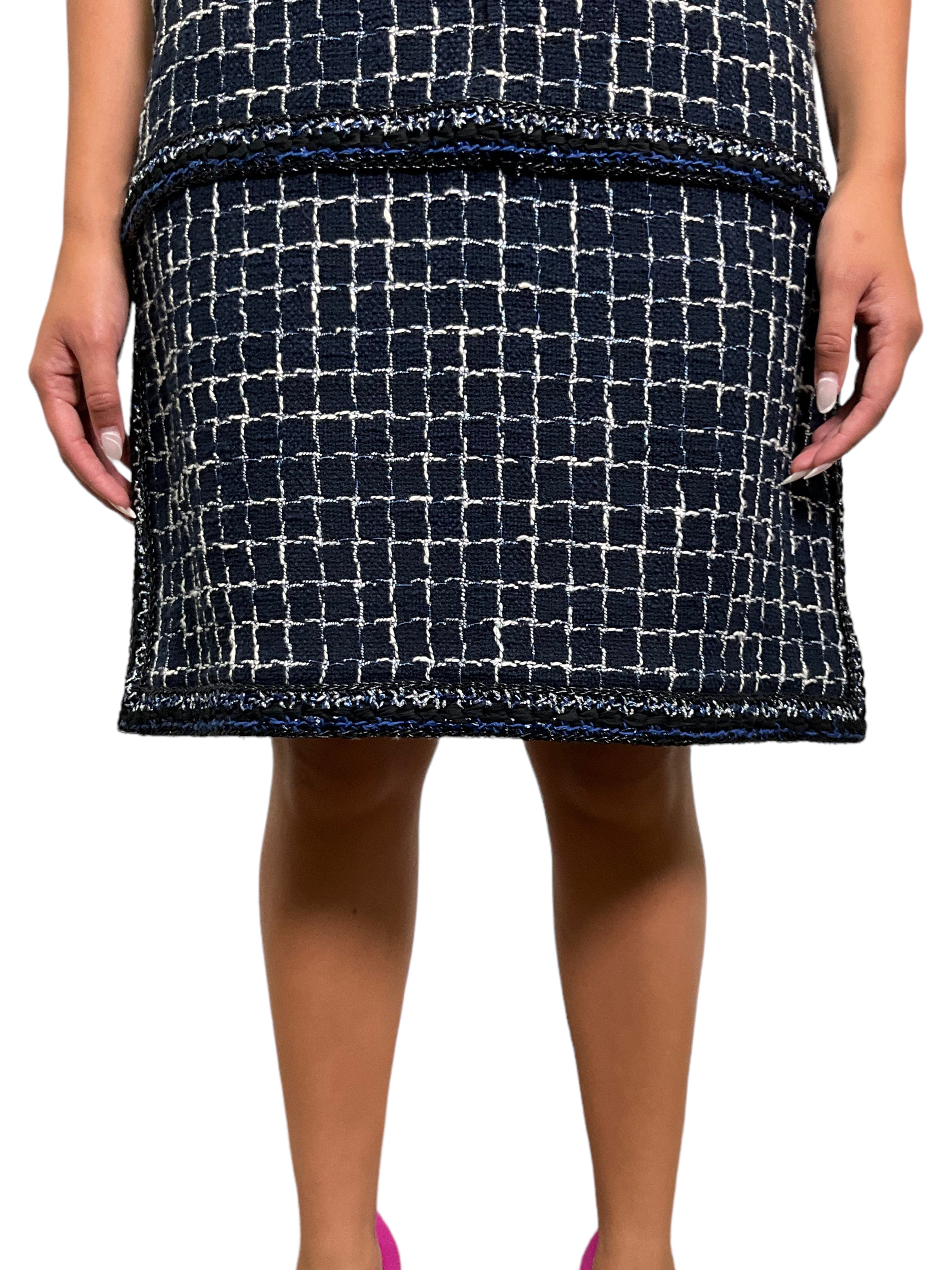 CHANEL Lesage Tweed Sleeveless Dress Size L