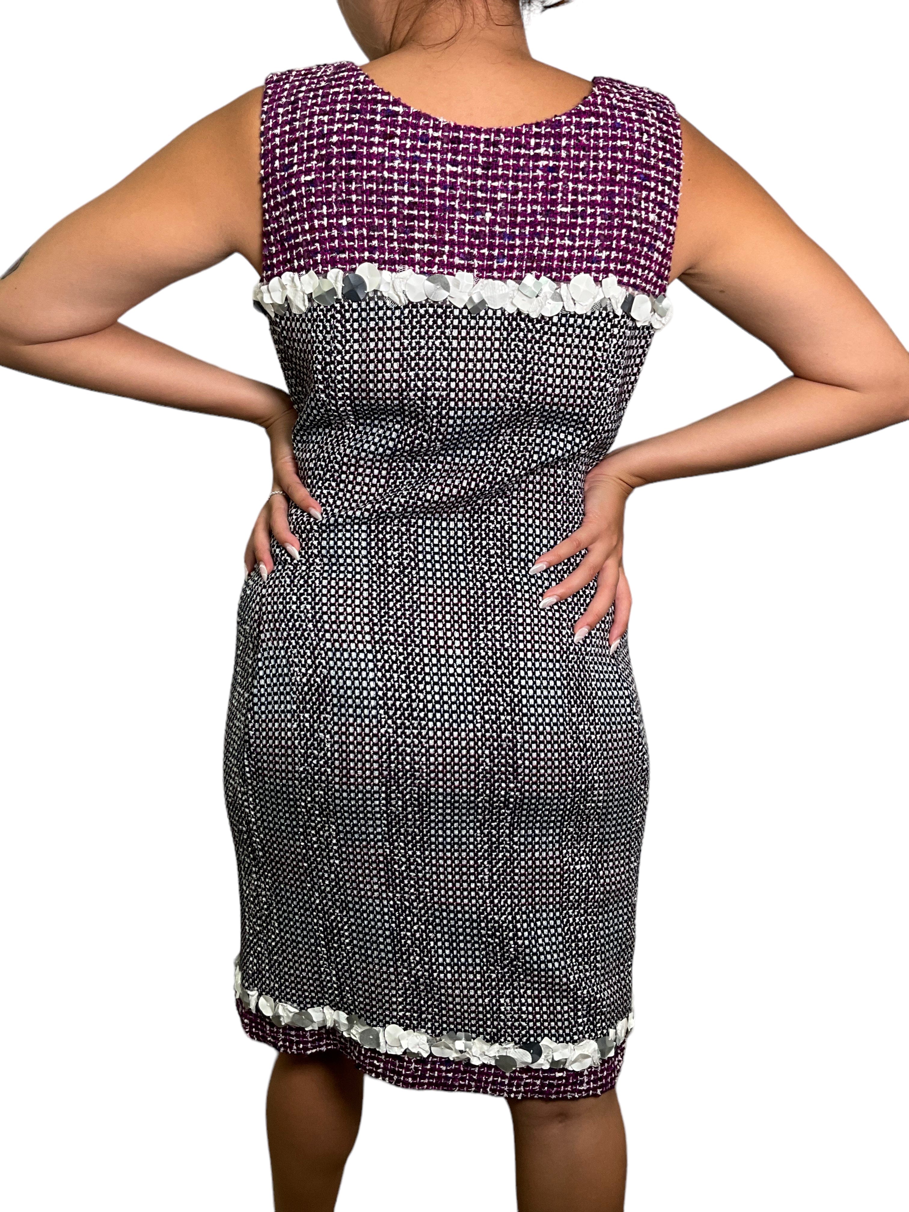 CHANEL 09P Sleeveless Cotton Sleeveless Midi Dress Size M