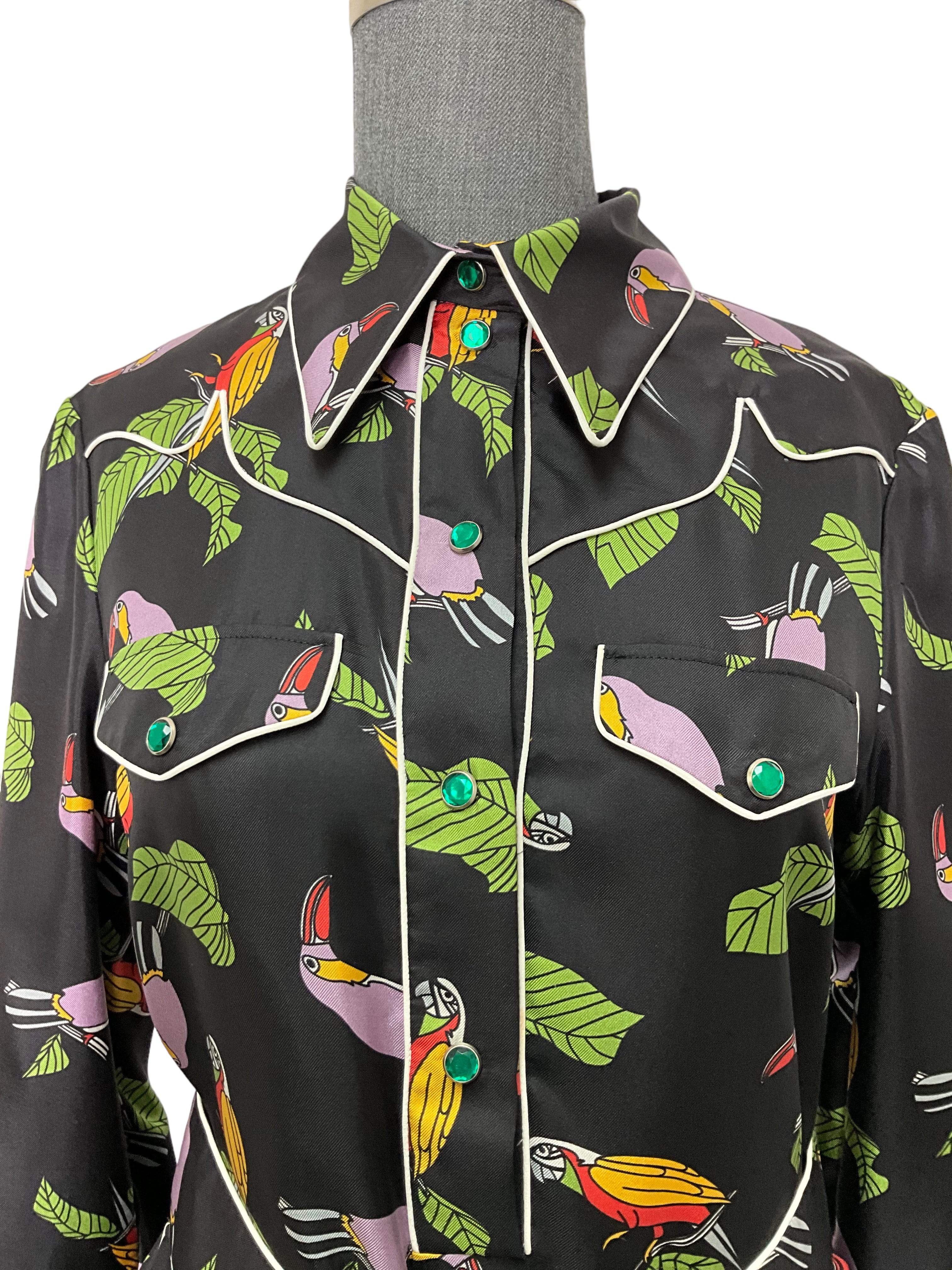 GUCCI Toucan Printed Dress Size M NEW