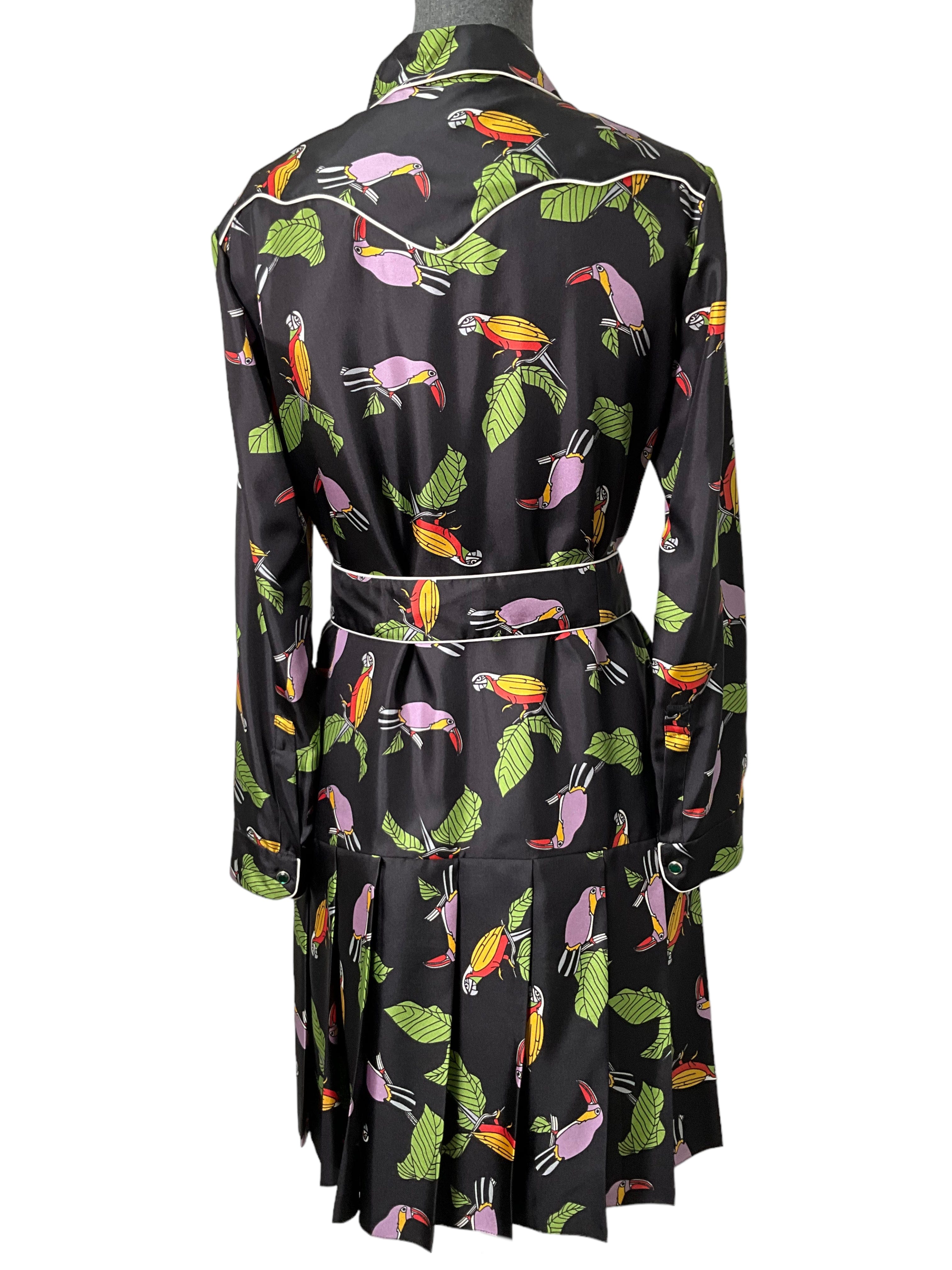 GUCCI Toucan Printed Dress Size M NEW
