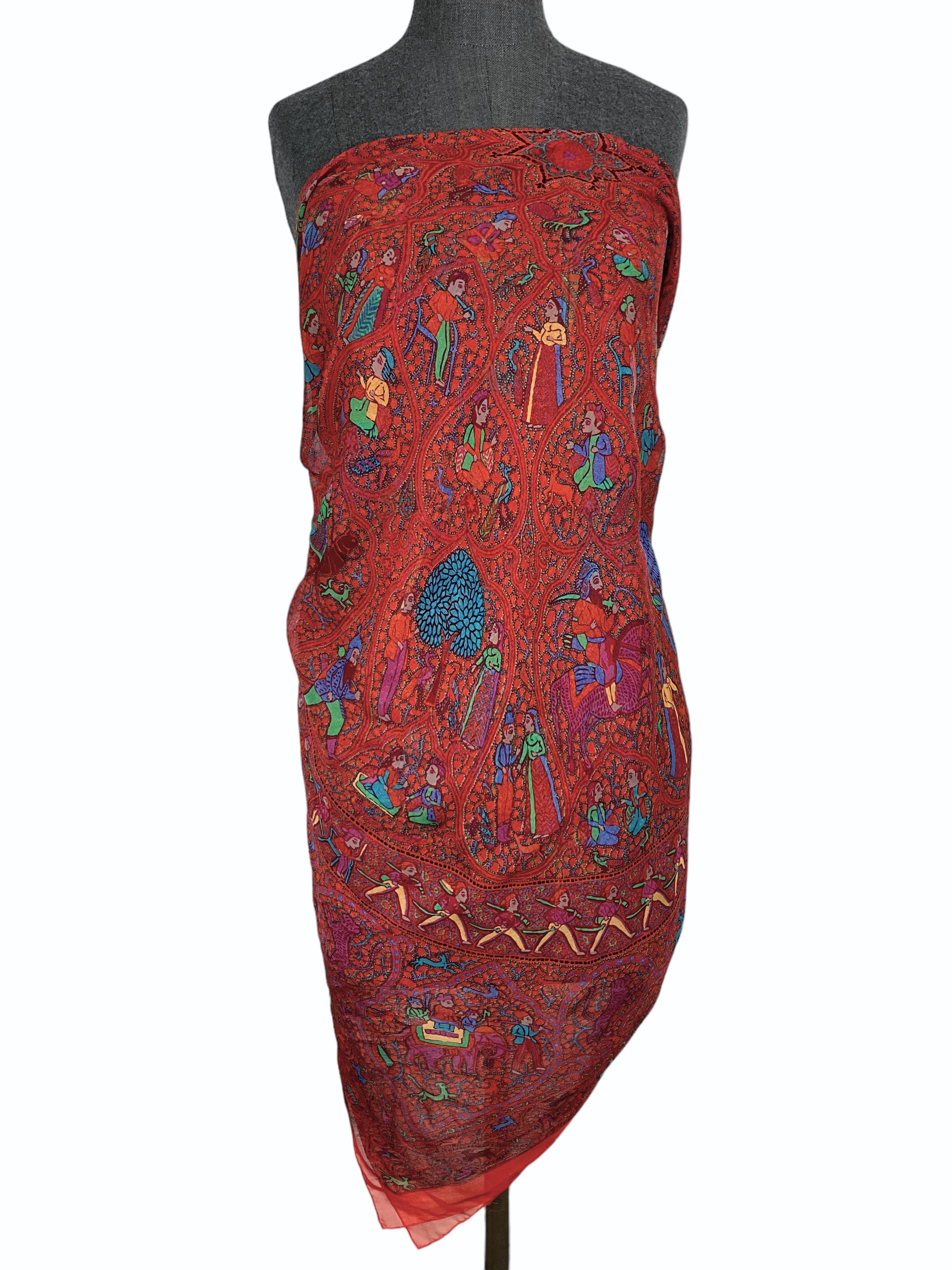Hermes Institute Of Indology Silk Chiffon Scarf Shawl