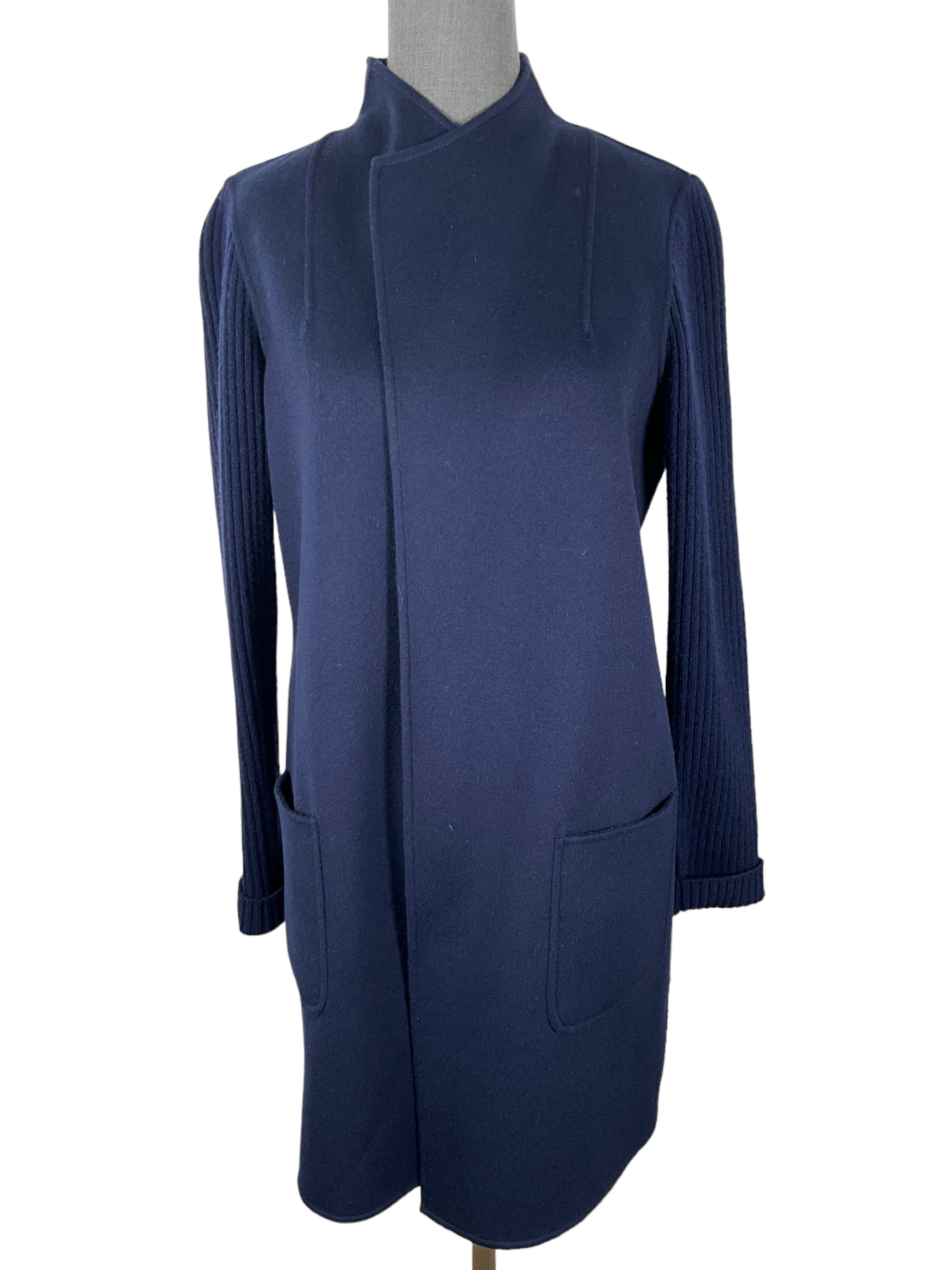 Kinross Cahsmere Kinross Cashmere Wool Navy Coat Size S