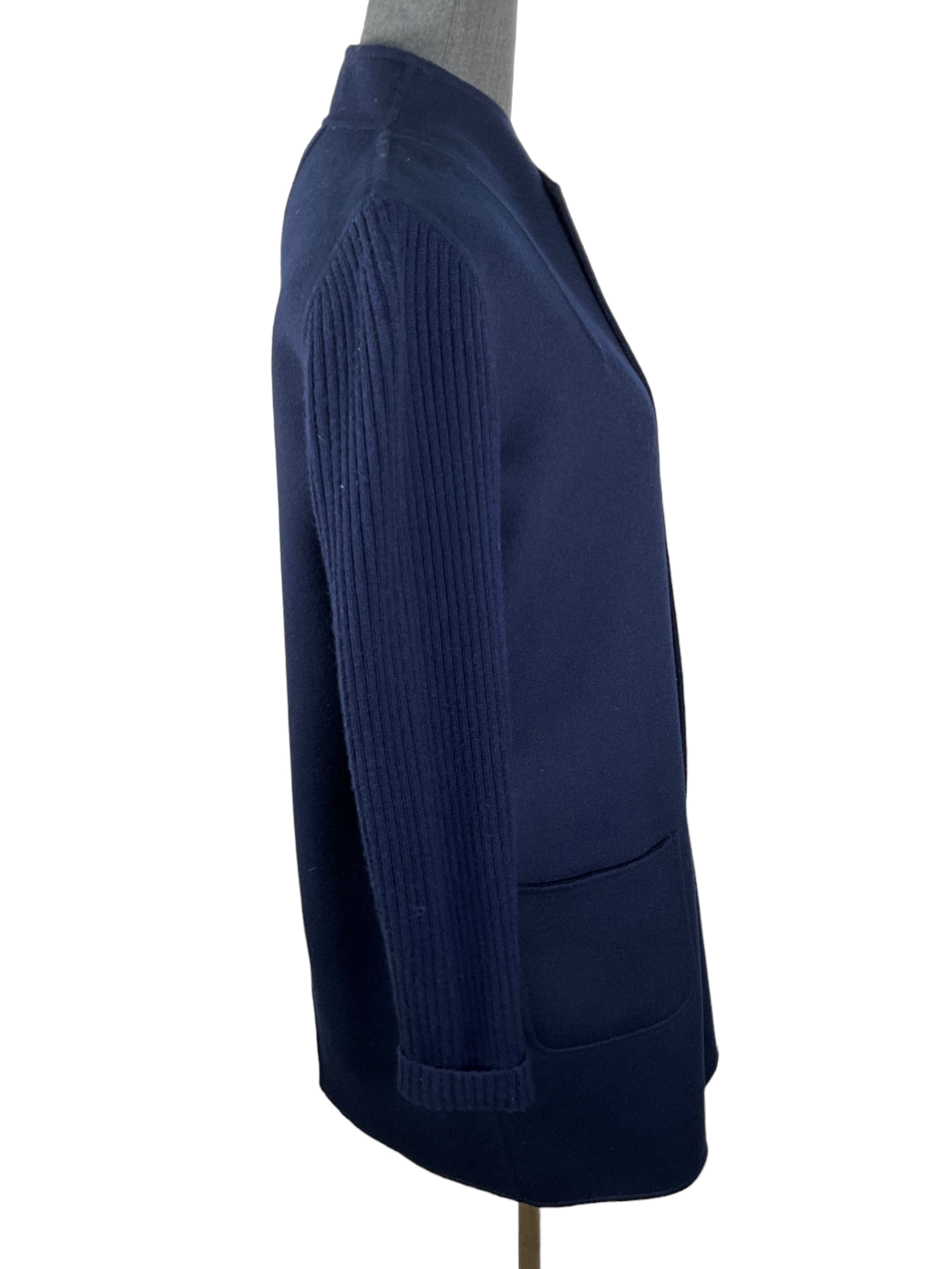 Kinross Cahsmere Kinross Cashmere Wool Navy Coat Size S