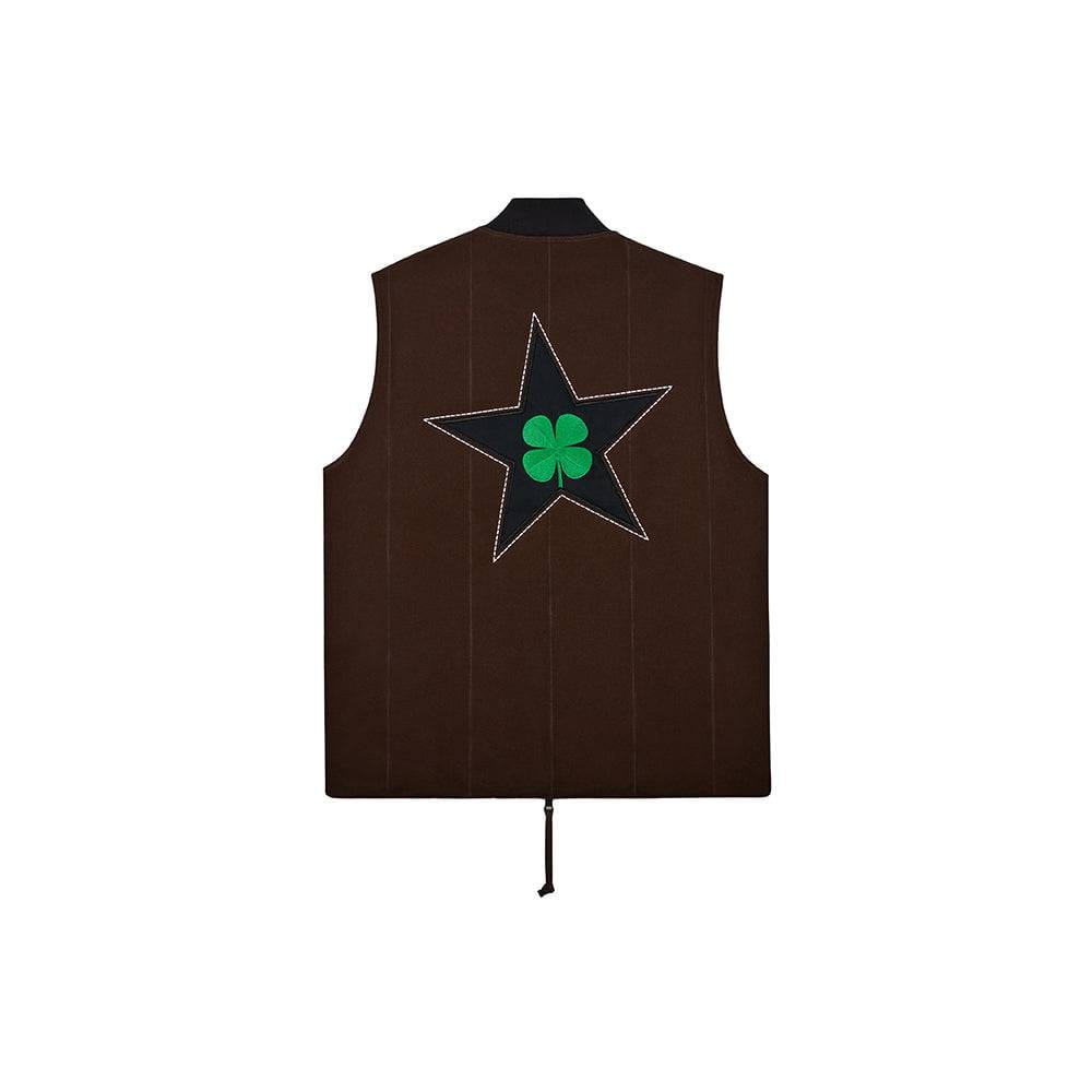 Converse x Patta Four-Leaf Clover Utility Reversible Padded Vest - Java/Burnt Olive