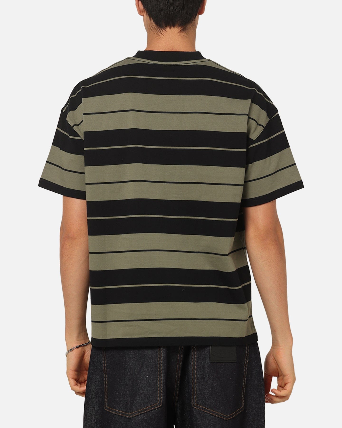 Carre Collective Stripe T-Shirt Black/Olive