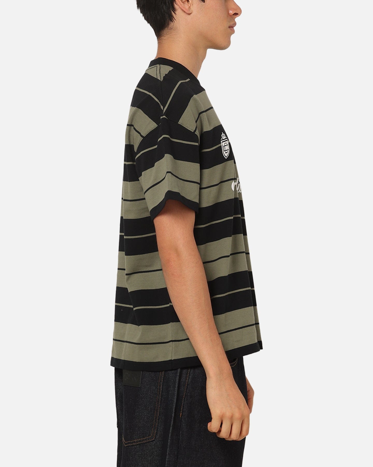 Carre Collective Stripe T-Shirt Black/Olive