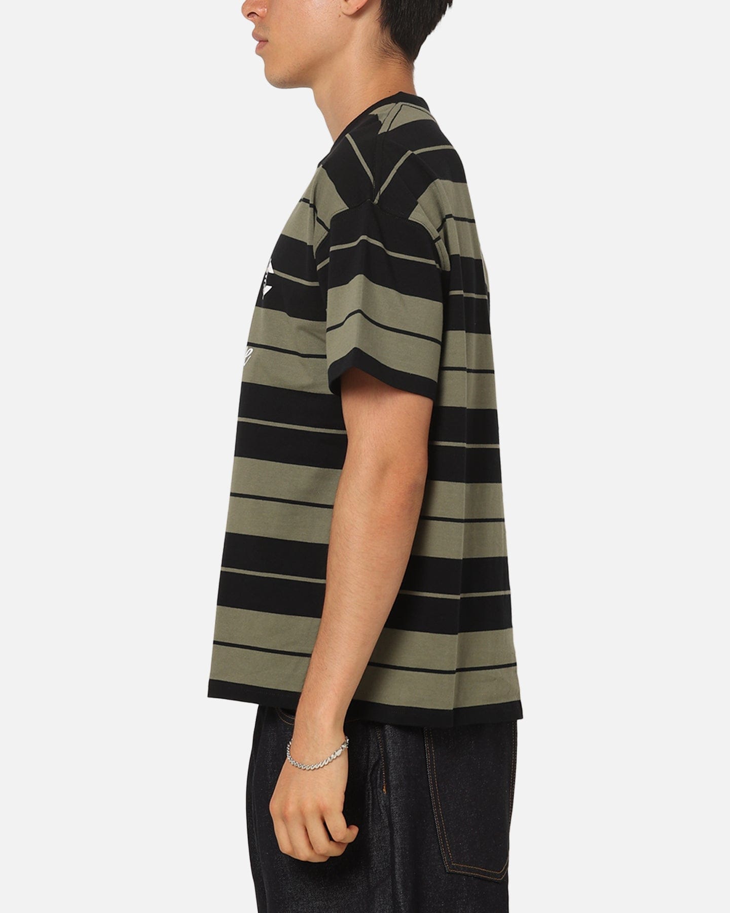 Carre Collective Stripe T-Shirt Black/Olive