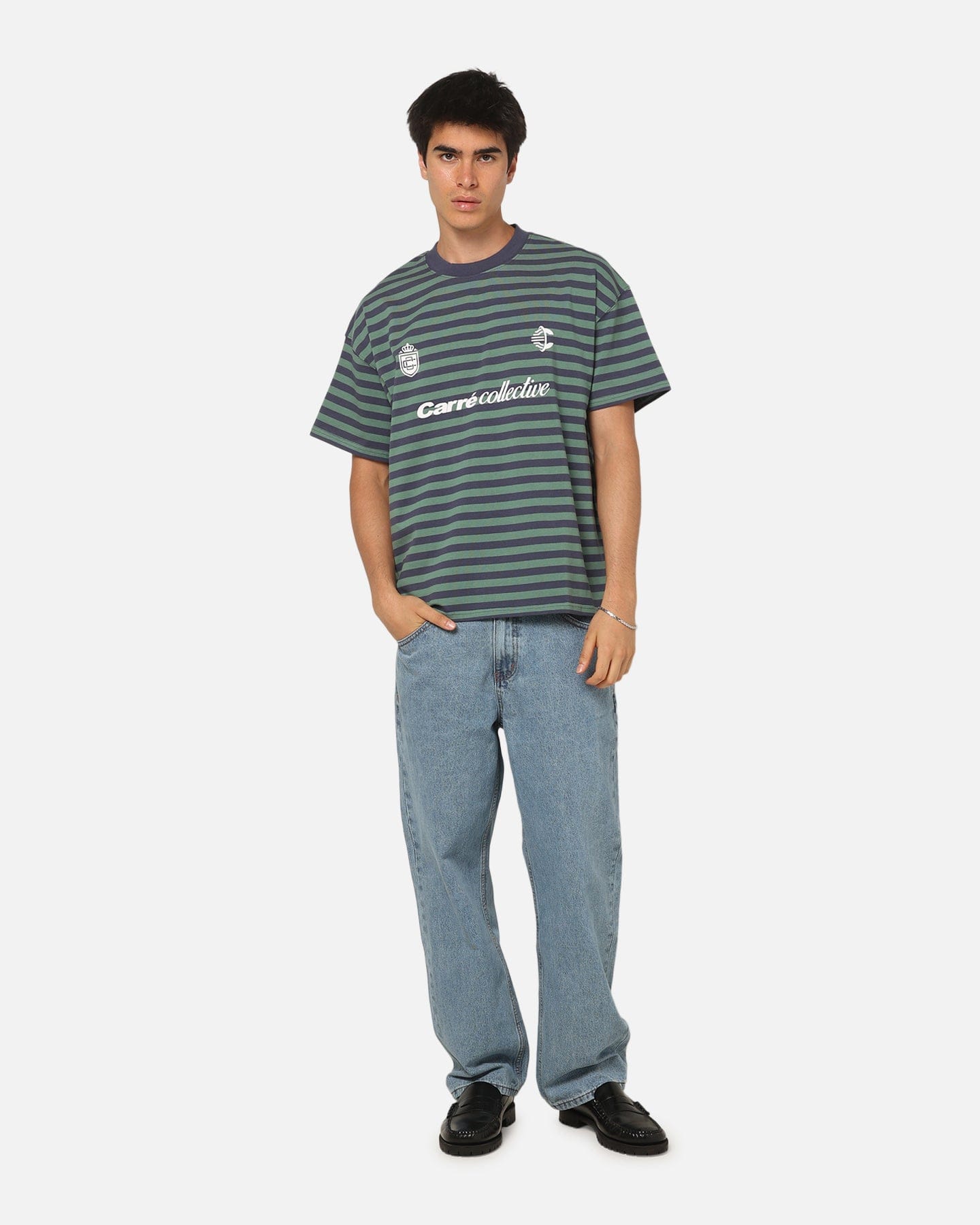 Carre Collective Stripe T-Shirt Navy Stripe
