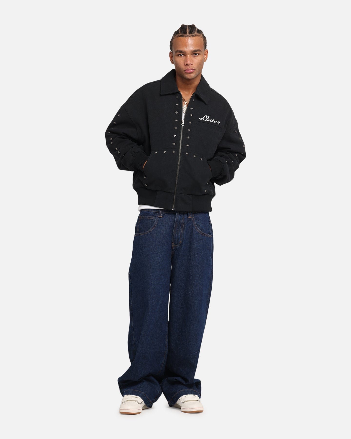 Loiter Chopper Work Jacket Washed Black