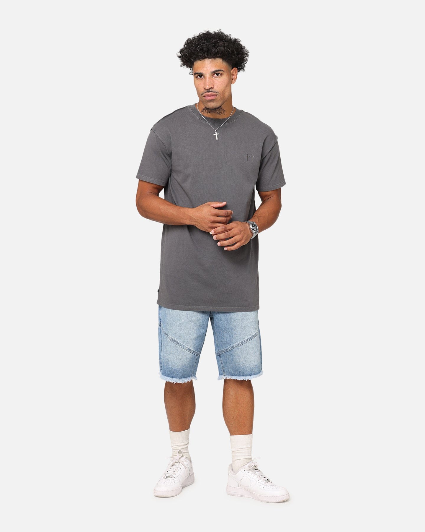 Saint Morta Pericles Lafayette T-Shirt Washed Charcoal