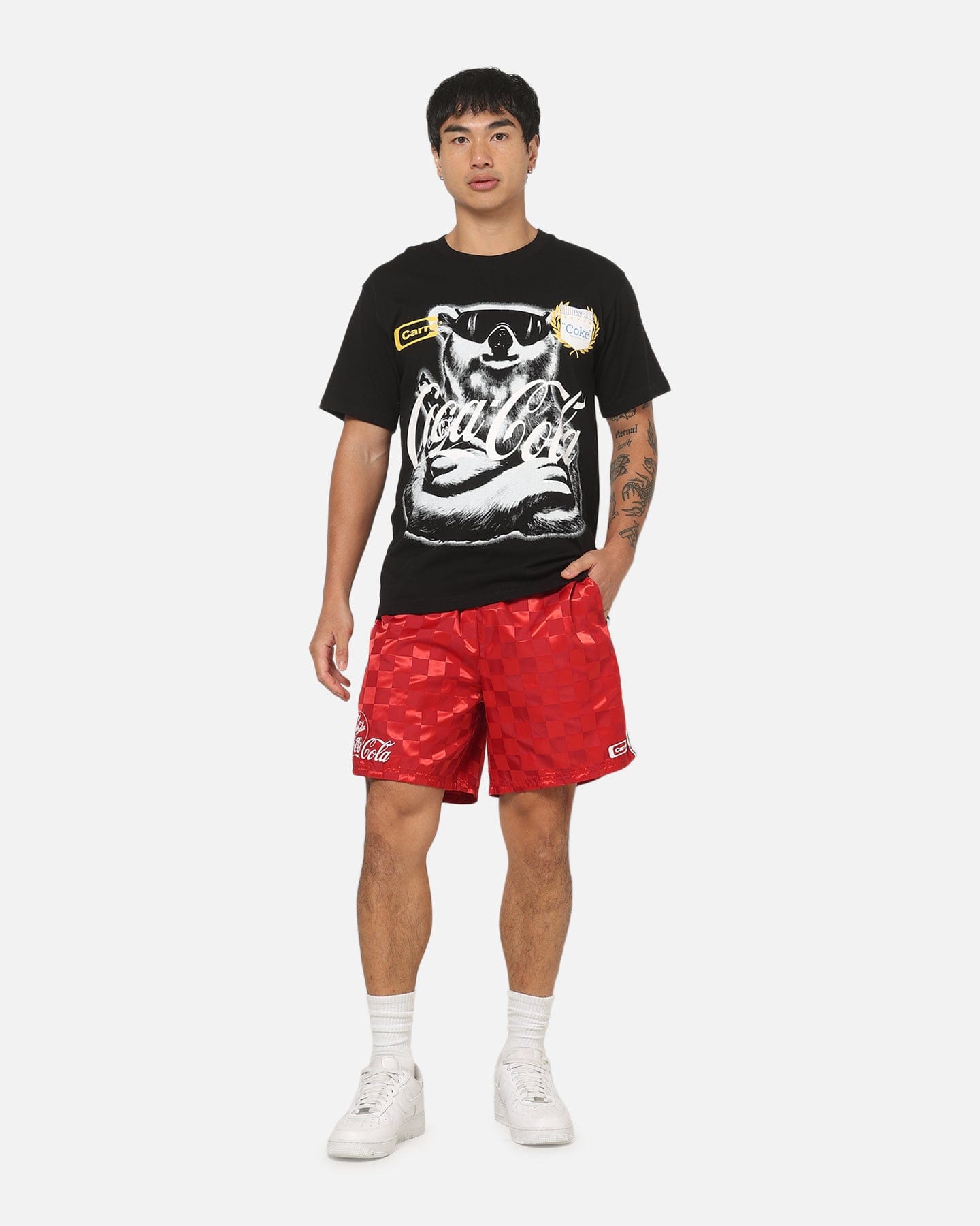 Carre Carré X Coca Cola Legacy Checker Shorts Red