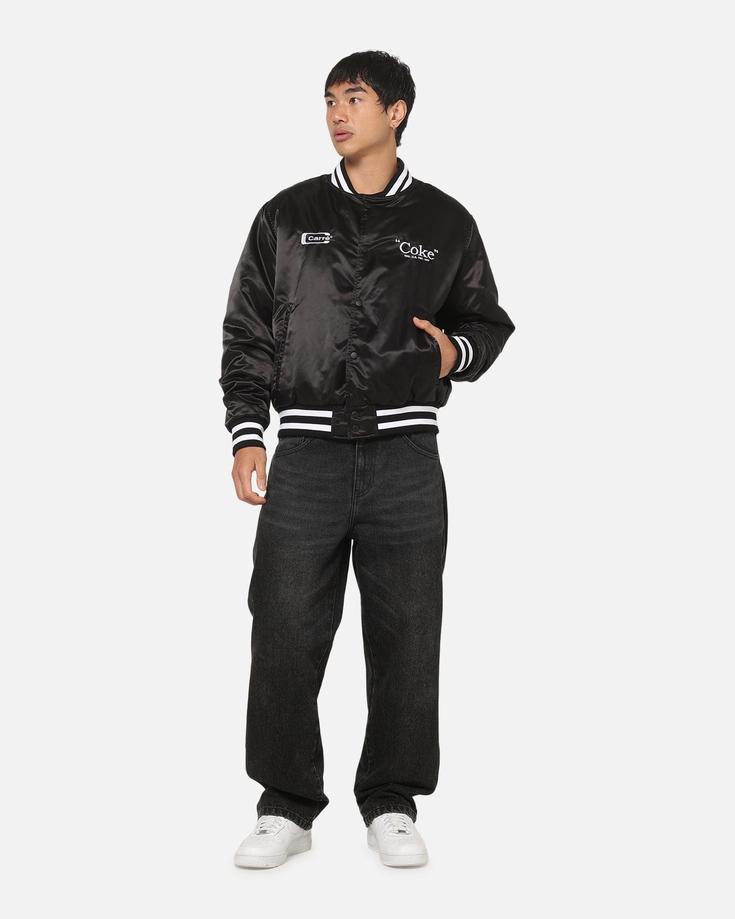 Carre Carré X Coca Cola Batter Up Stadium Jacket Black