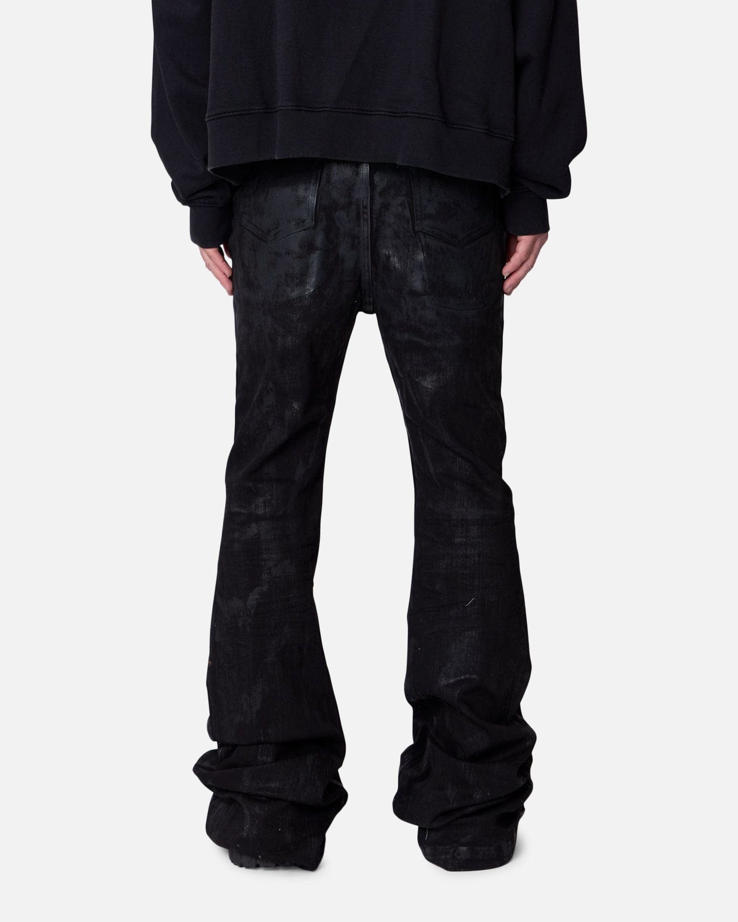 MNML Super Stacked Denim Jeans Washed Black
