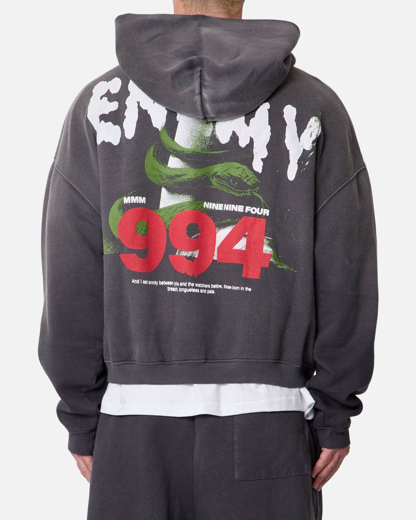MNML Enemy Hoodie Washed Black
