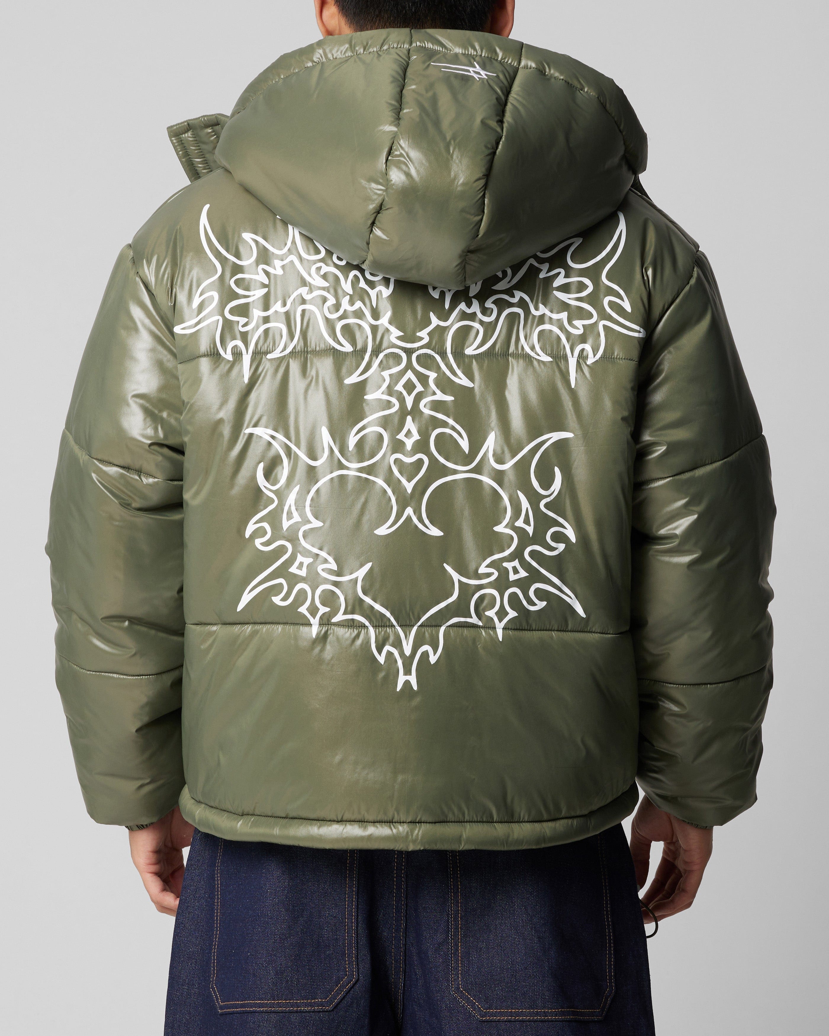 Loiter Star Born Puffer Jacket Green