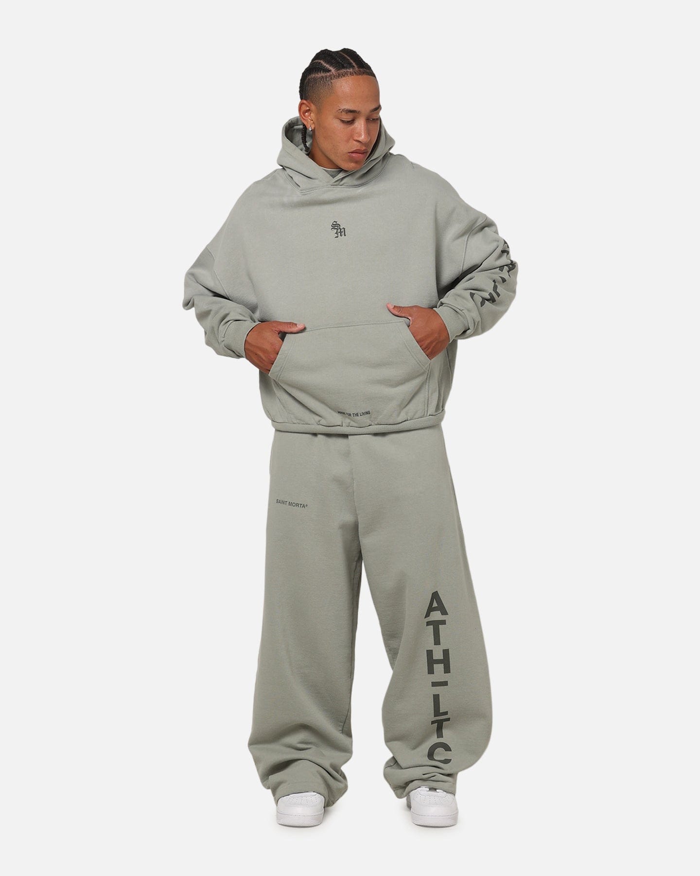 Saint Morta Athltc R3 Boxy Hoodie Pigment Washed