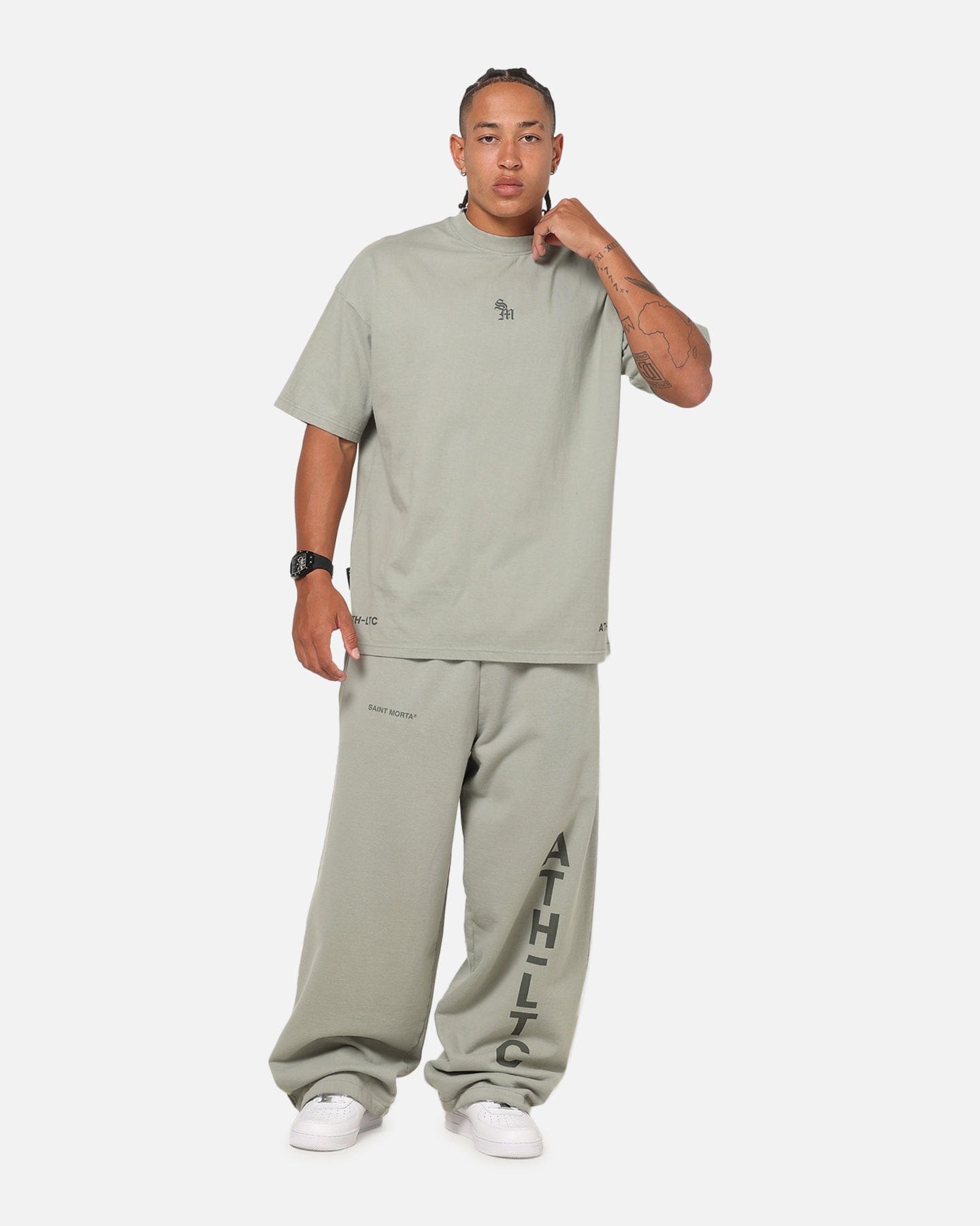 Saint Morta Athltc R3 Boxy T-Shirt Pigment Washed