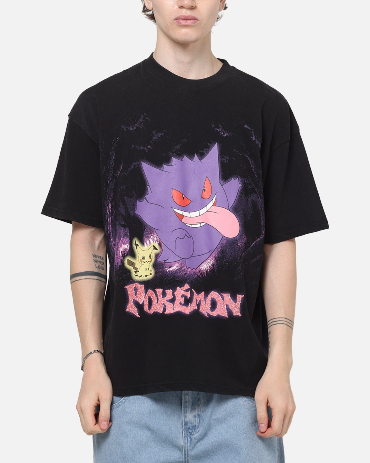 73Studio The Pokémon Collection By 73Studio Gengar Mimikyu T-Shirt Black