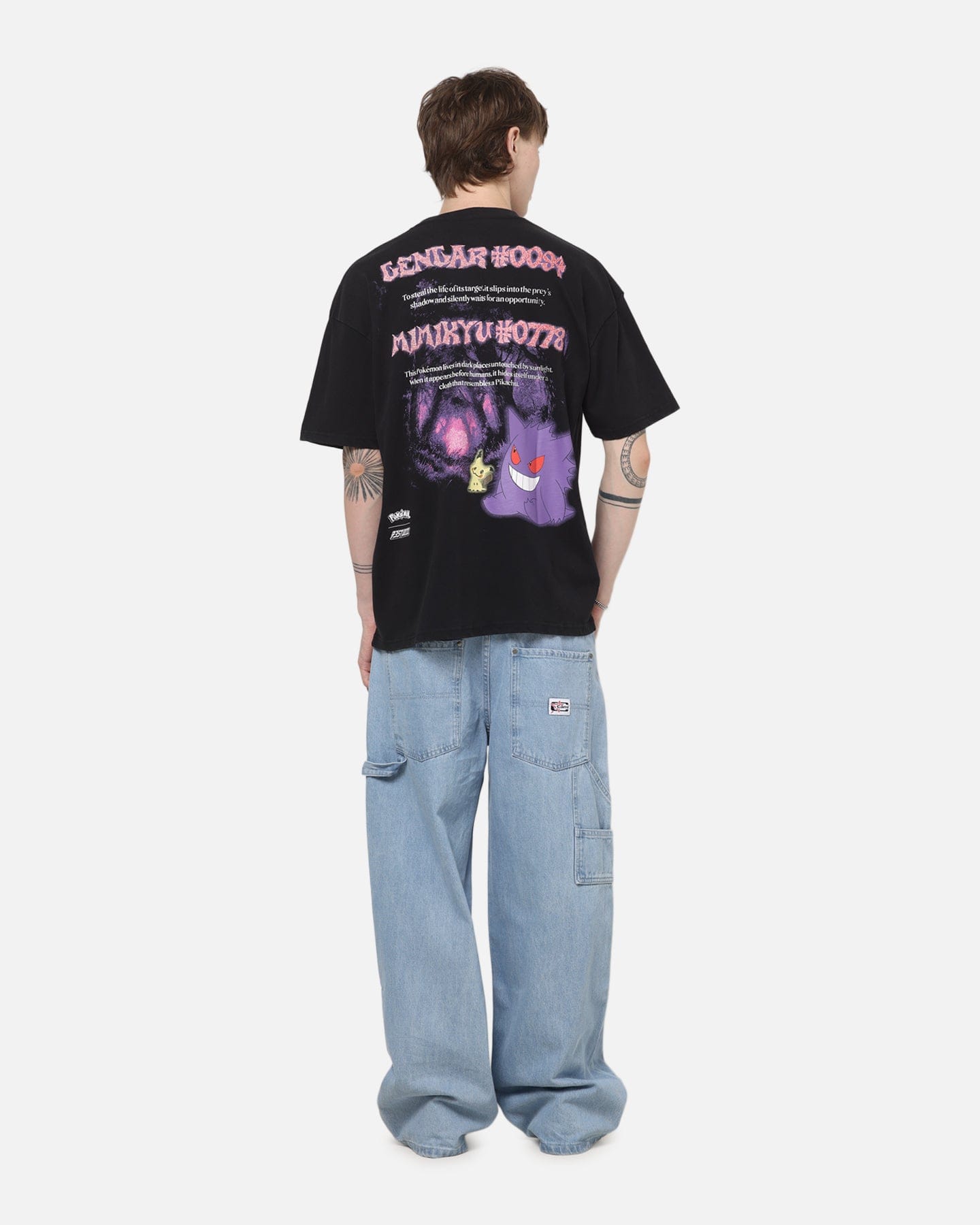 73Studio The Pokémon Collection By 73Studio Gengar Mimikyu T-Shirt Black