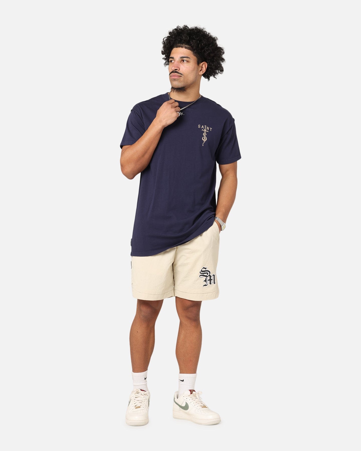 Saint Morta Daggers Lafayette T-Shirt Indigo