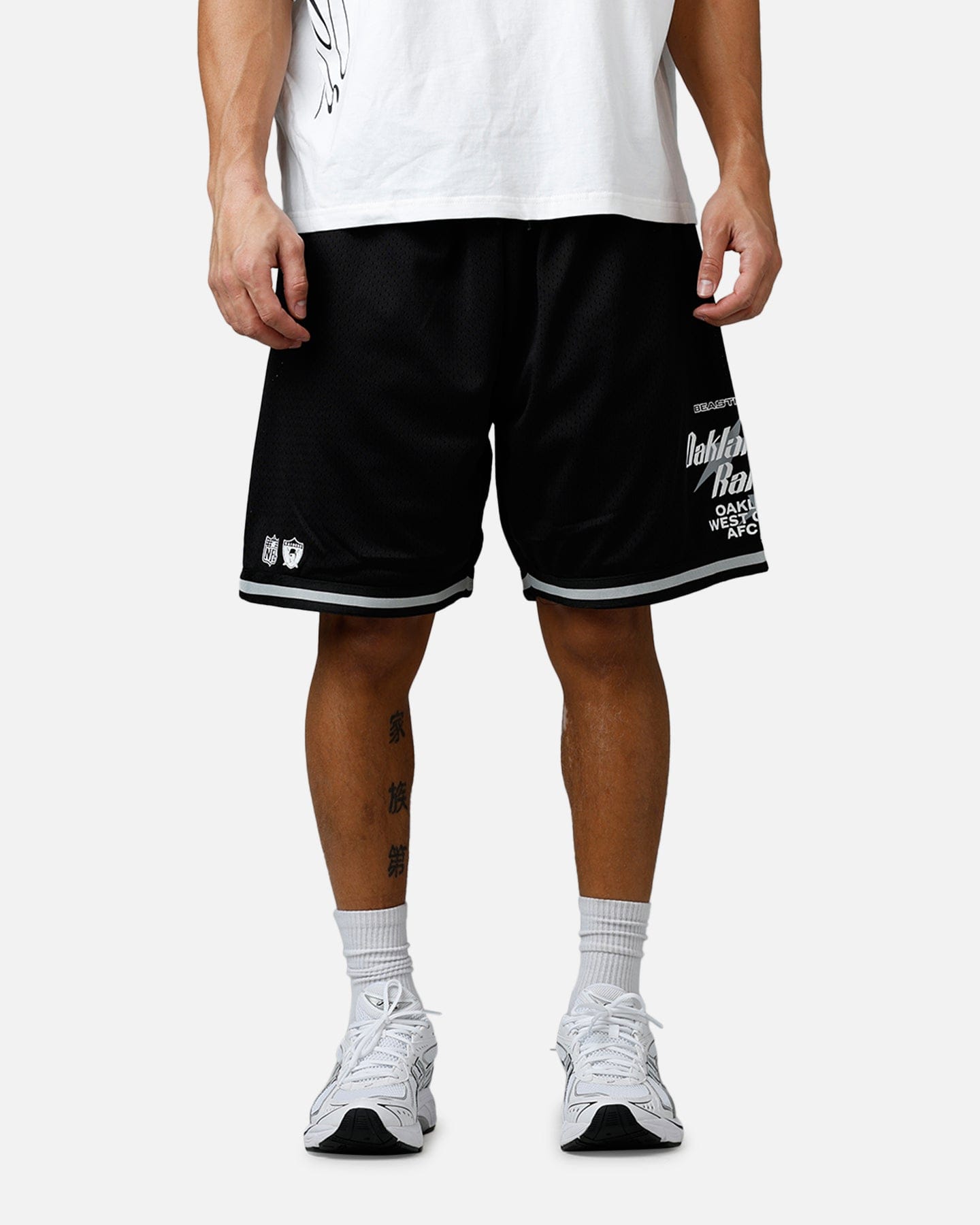 Mitchell & Ness Oakland Raiders Beastmode Mesh Shorts Black