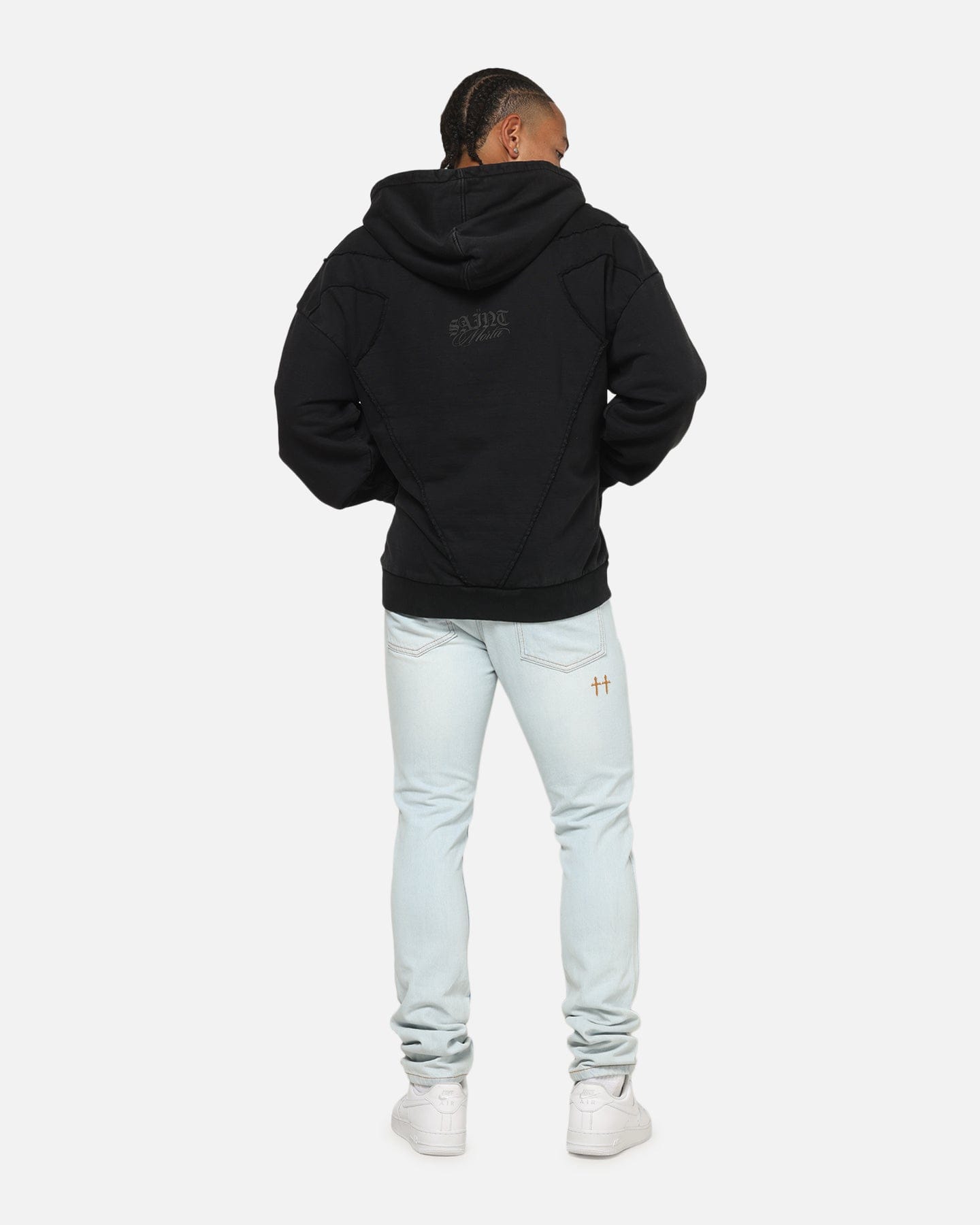 Saint Morta Divinity Zip Hoodie Vintage Black