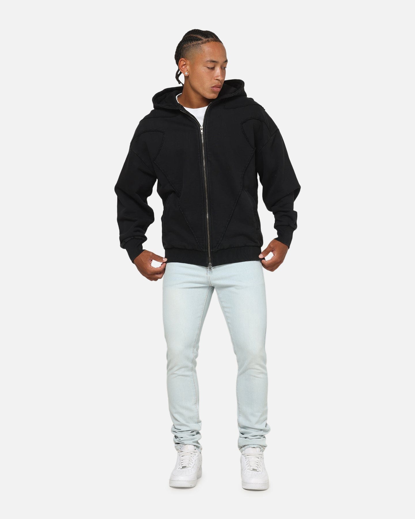 Saint Morta Divinity Zip Hoodie Vintage Black