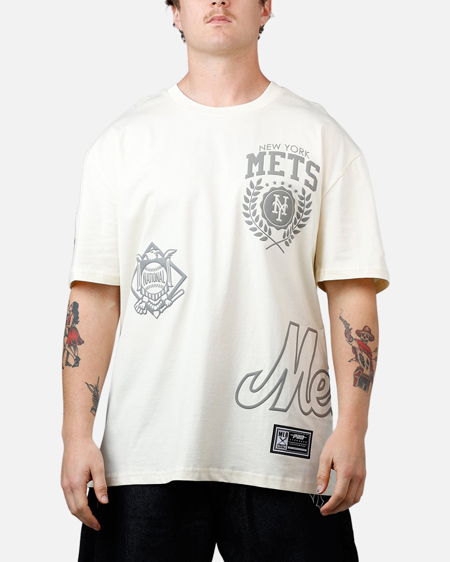 Pro Standard New York Mets Street Team T-Shirt Eggshell