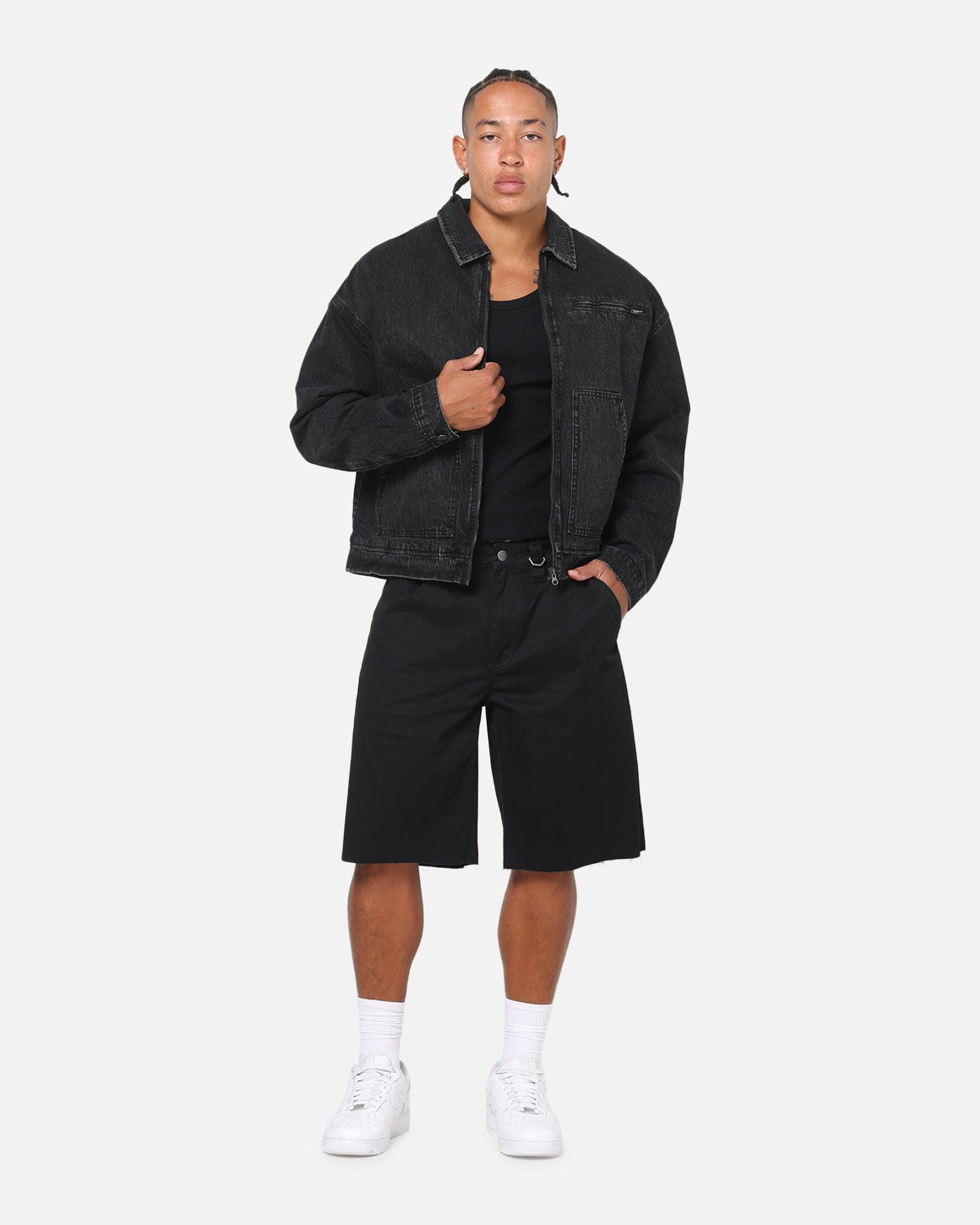 Saint Morta Amplus Divinity Khaki Shorts Black