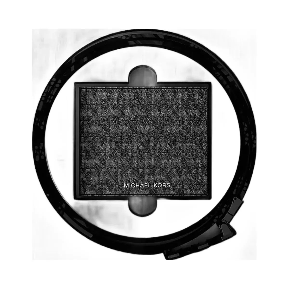 Michael Kors Signature Logo Wallet and Belt Gift Set Black