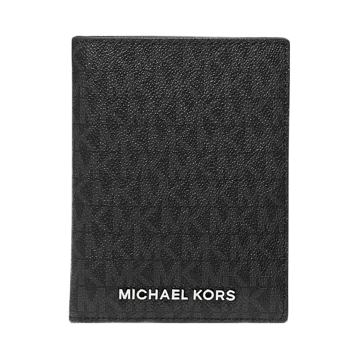 Michael Kors Jet Set Travel Medium Signature Logo Passport Case Black